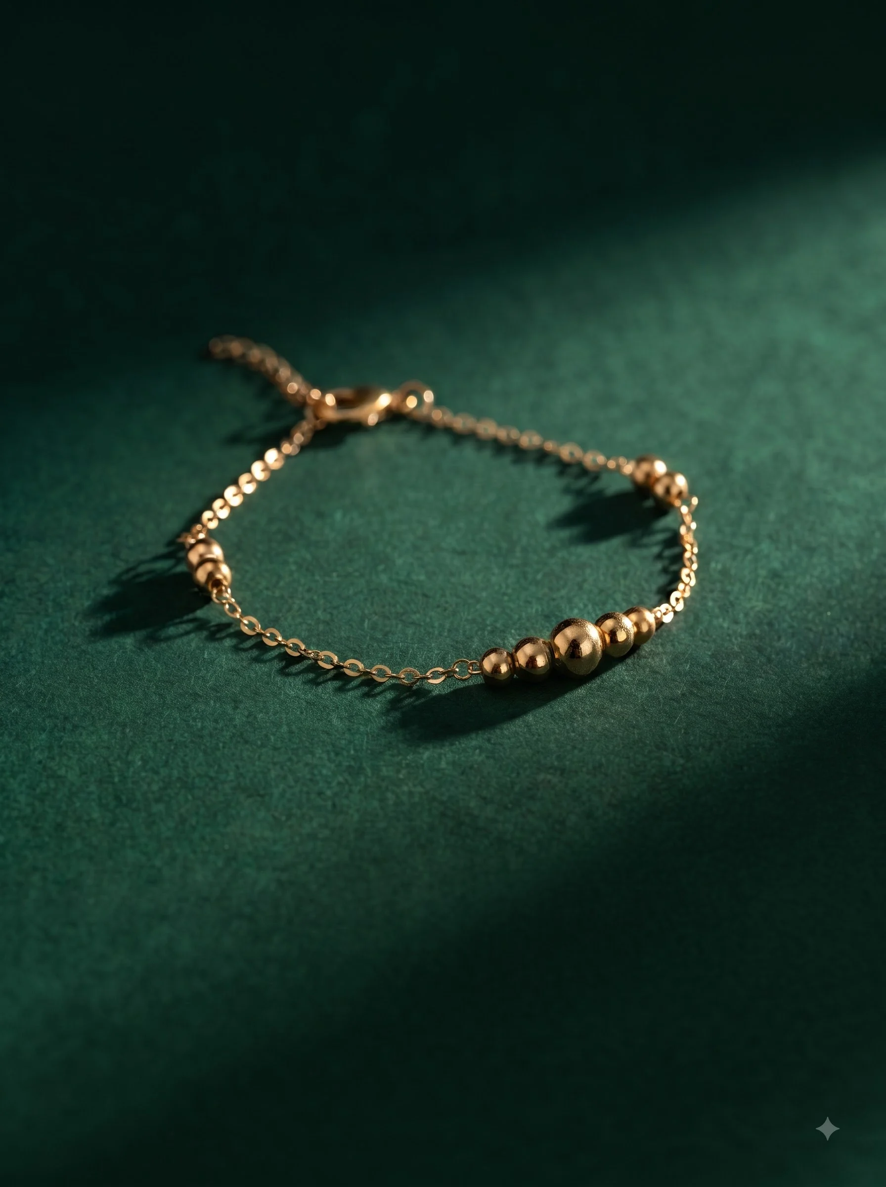 Minimal Beaded Chain Bracelet - Image 2