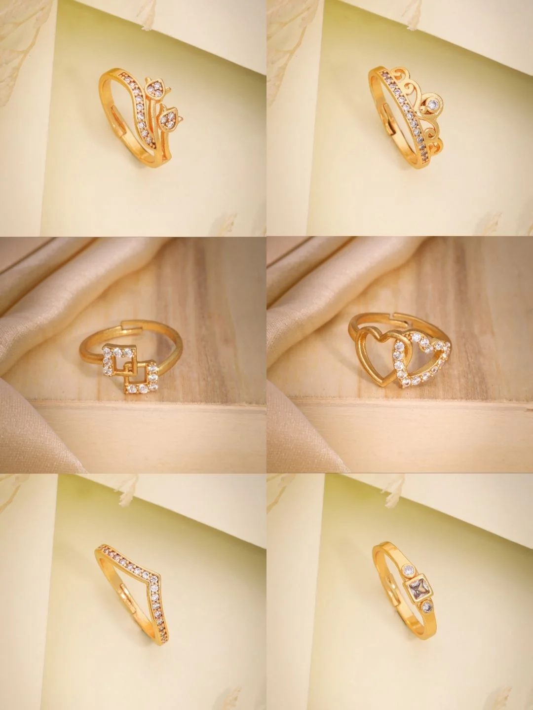 Golden Double Heart Ring - Image 5