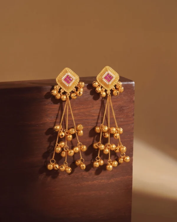 Pink Pearl Drop Earrings