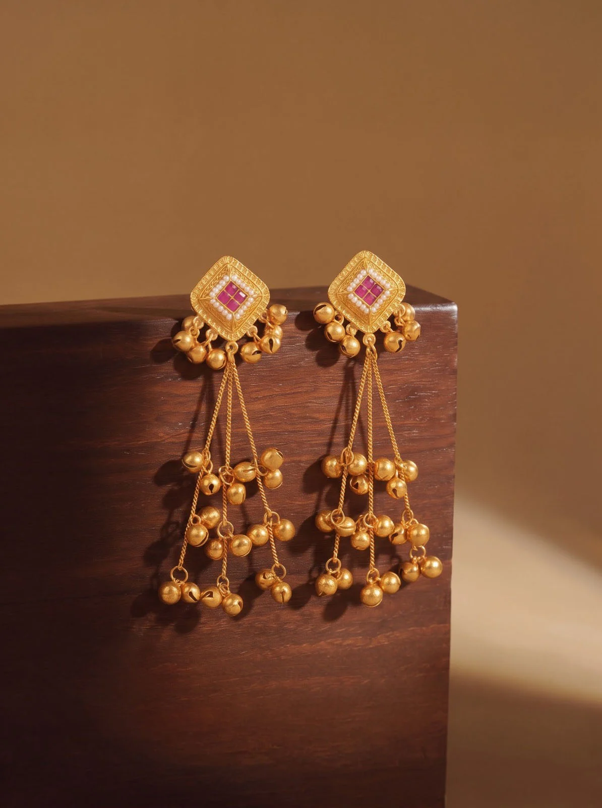 Pink Pearl Drop Earrings