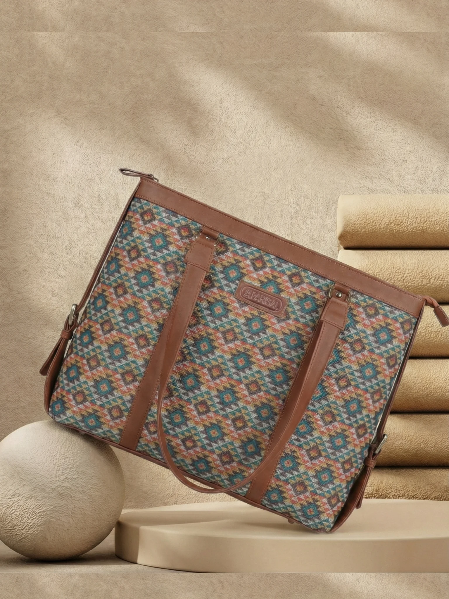 Ethnic Diamond Tote Bag - Image 2