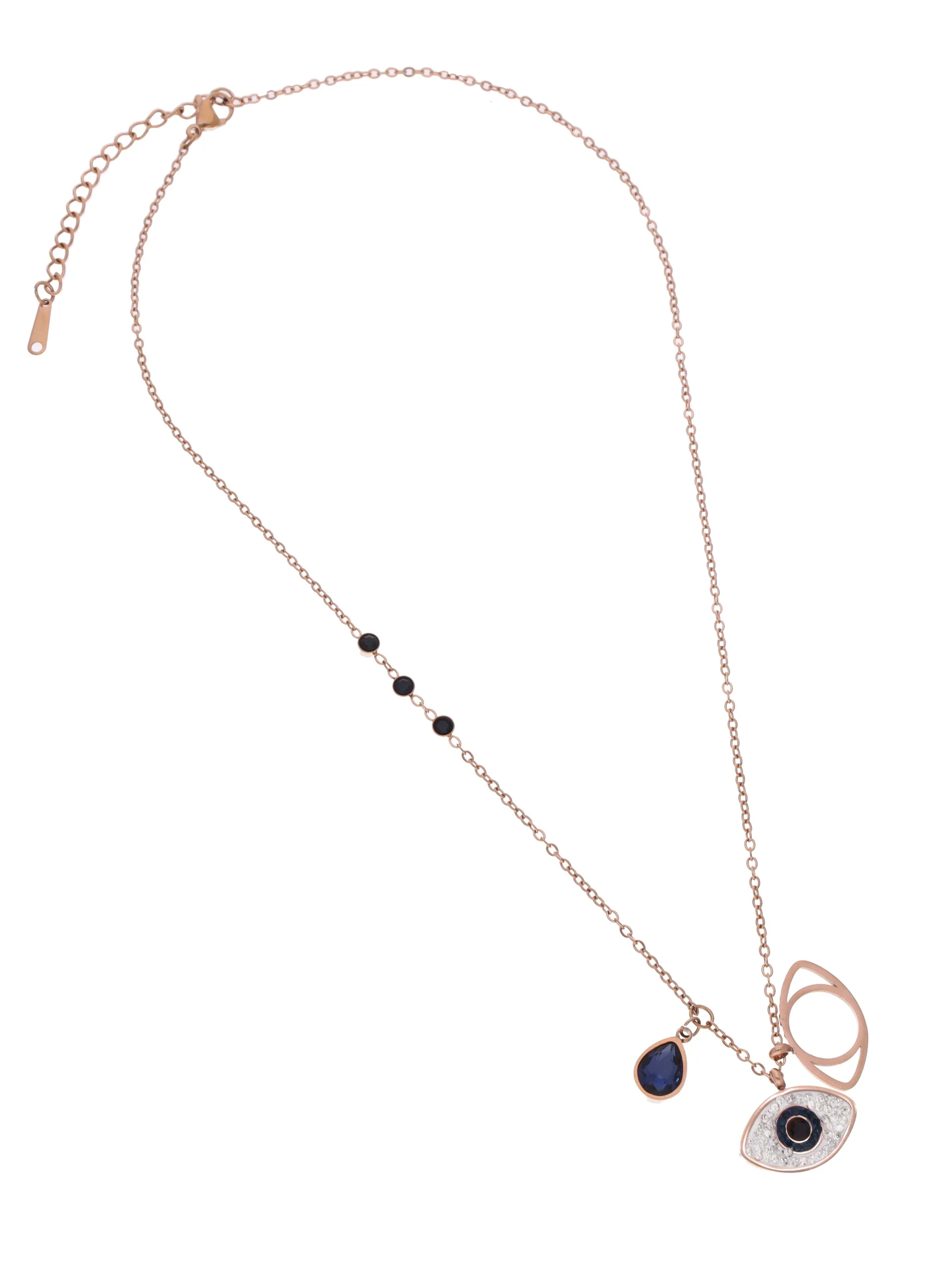 Crystal Evil Eye Charm Necklace - Image 4