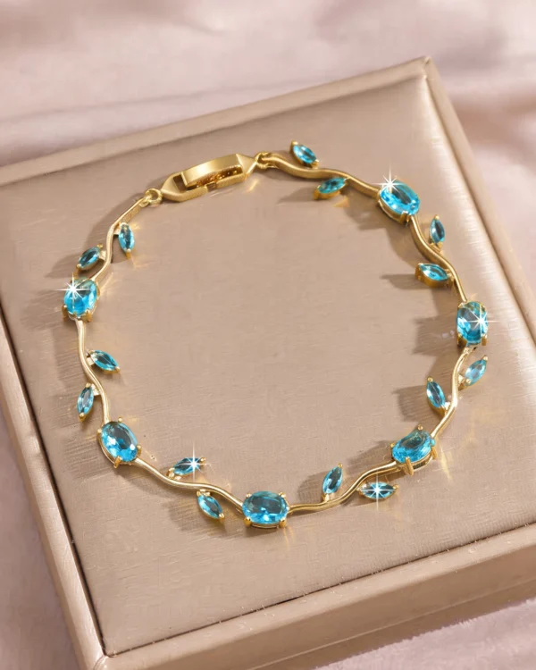 Aqua Blue Vine Bracelet