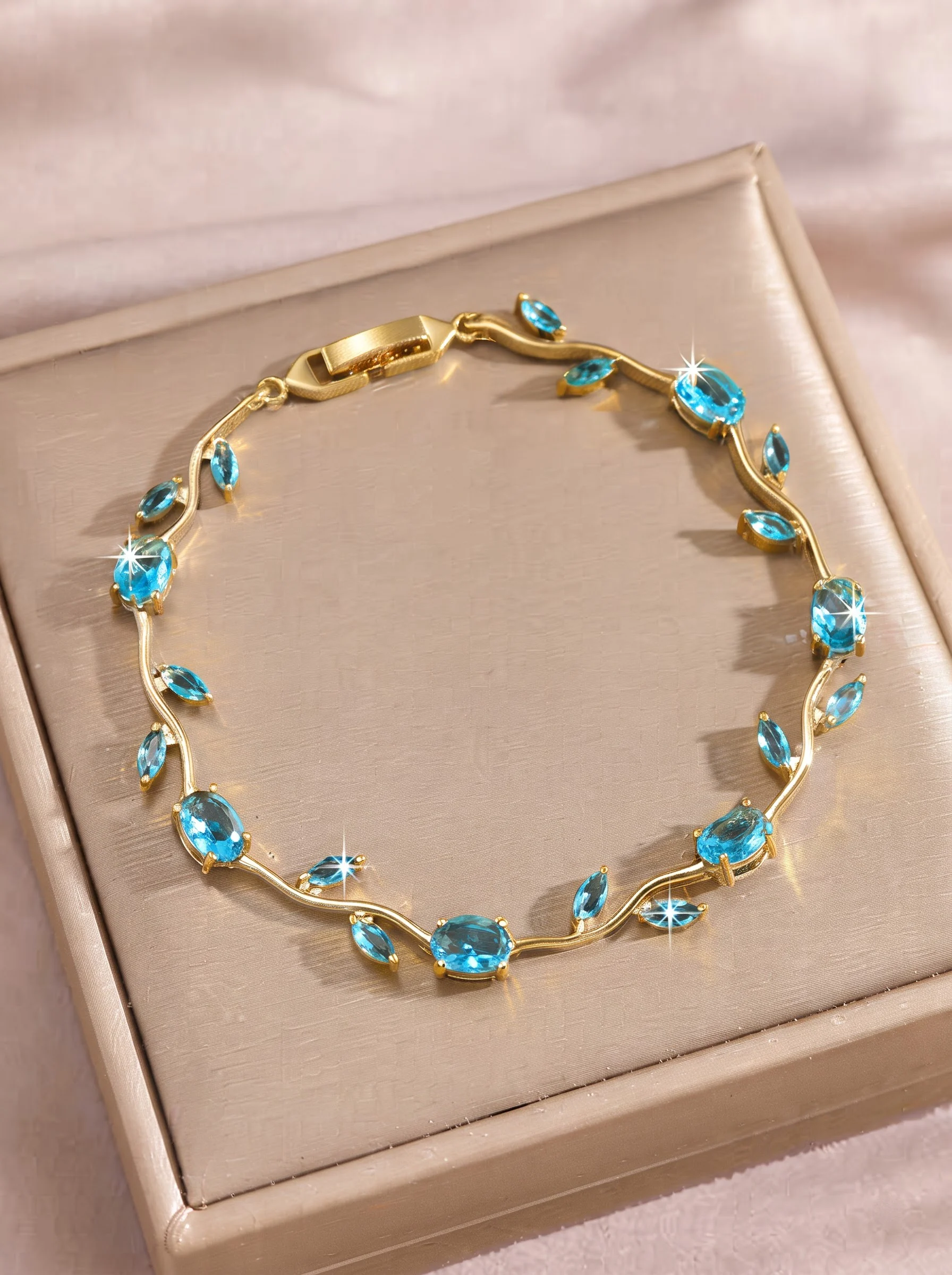 Aqua Blue Vine Bracelet