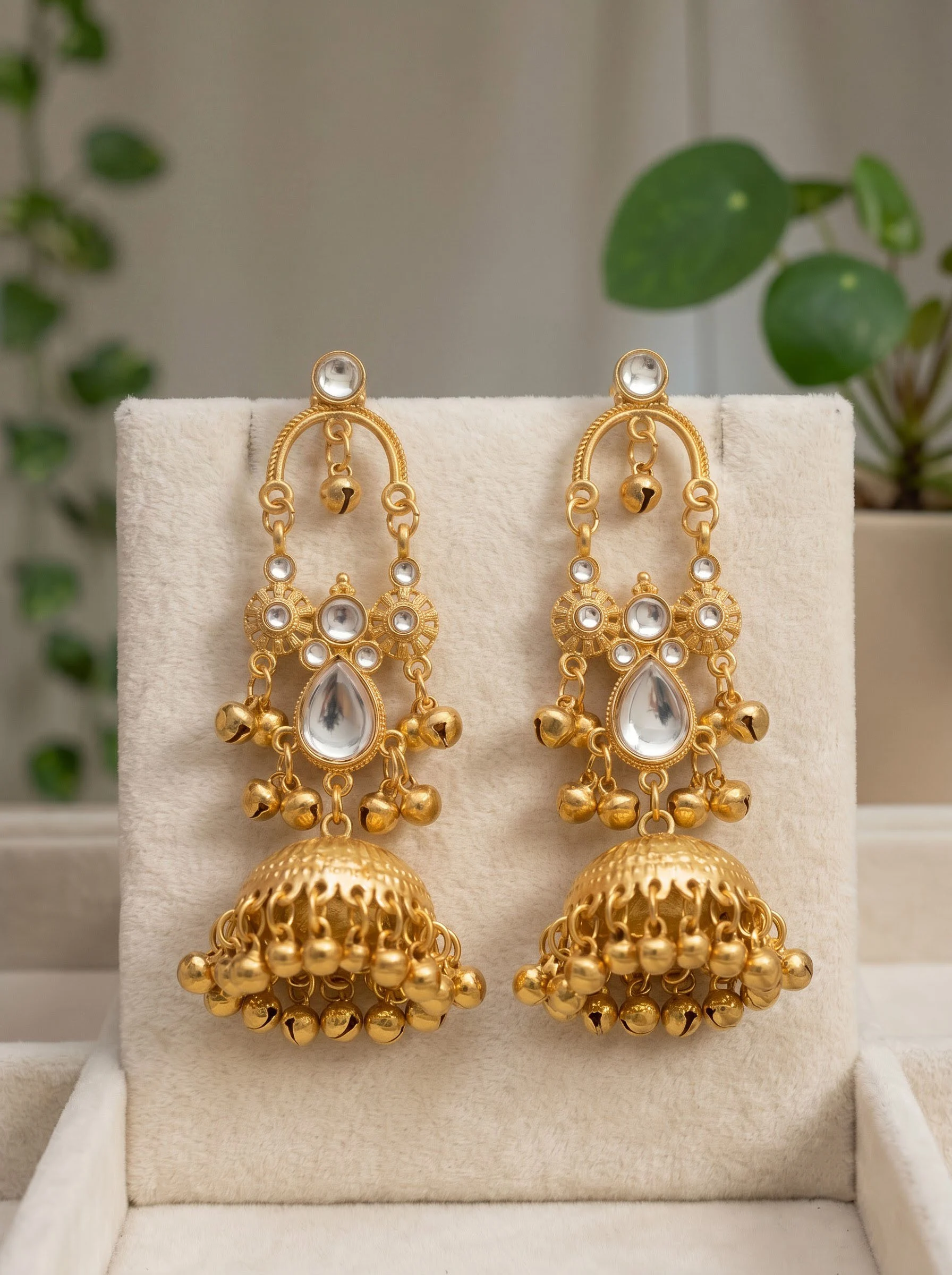 Kundan Glow Jhumka - Image 6