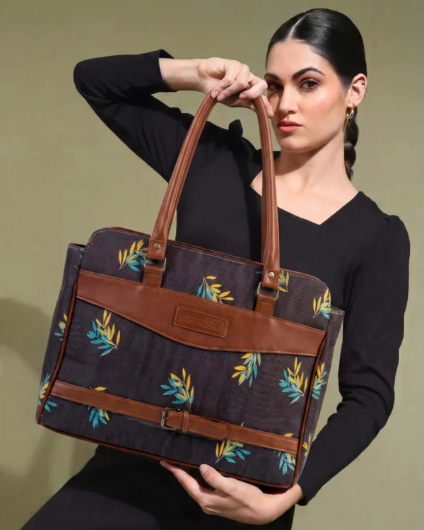 Botanical Print Satchel Bag