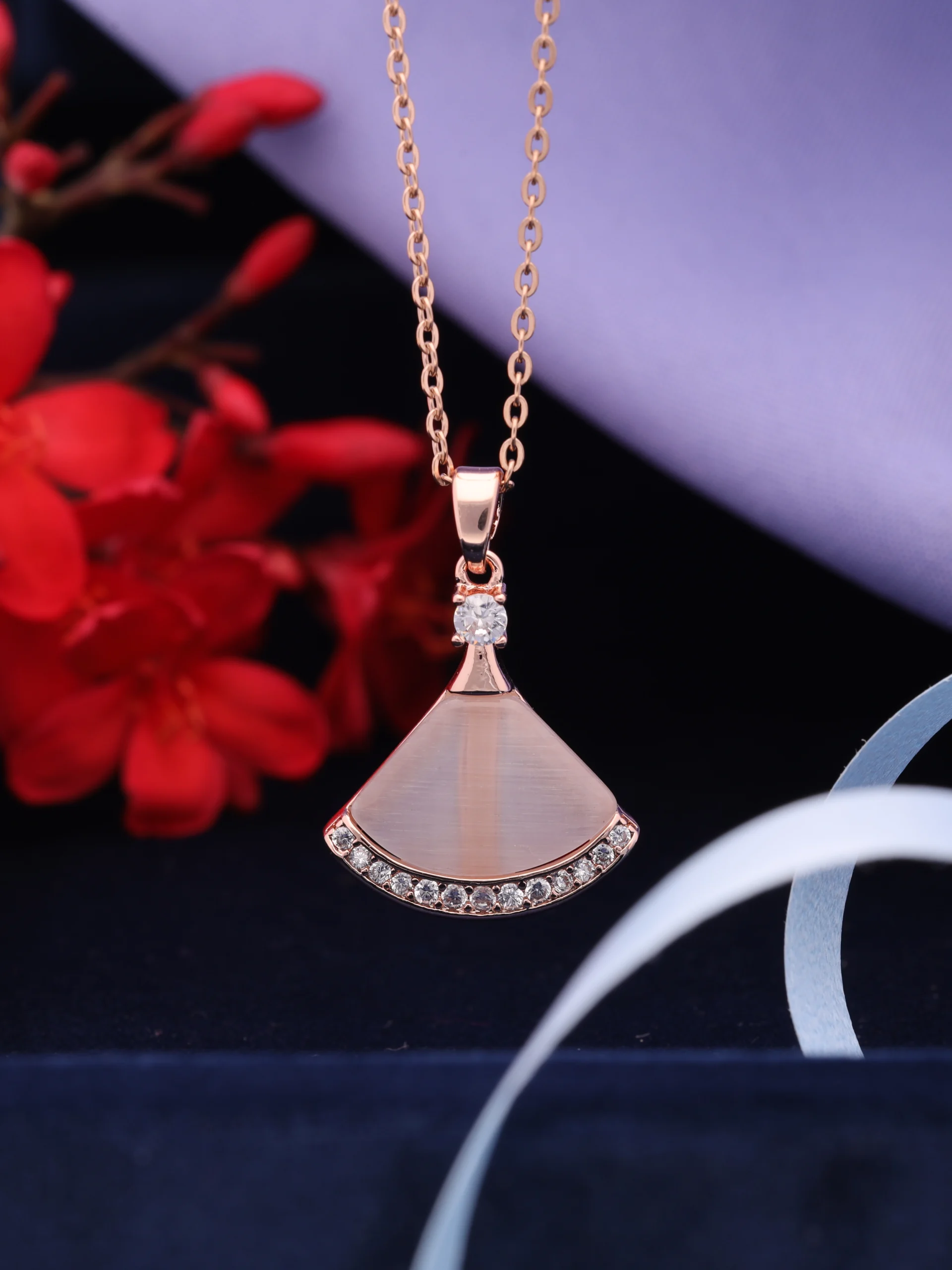 Rose Gold Butterfly Pendant - Image 2