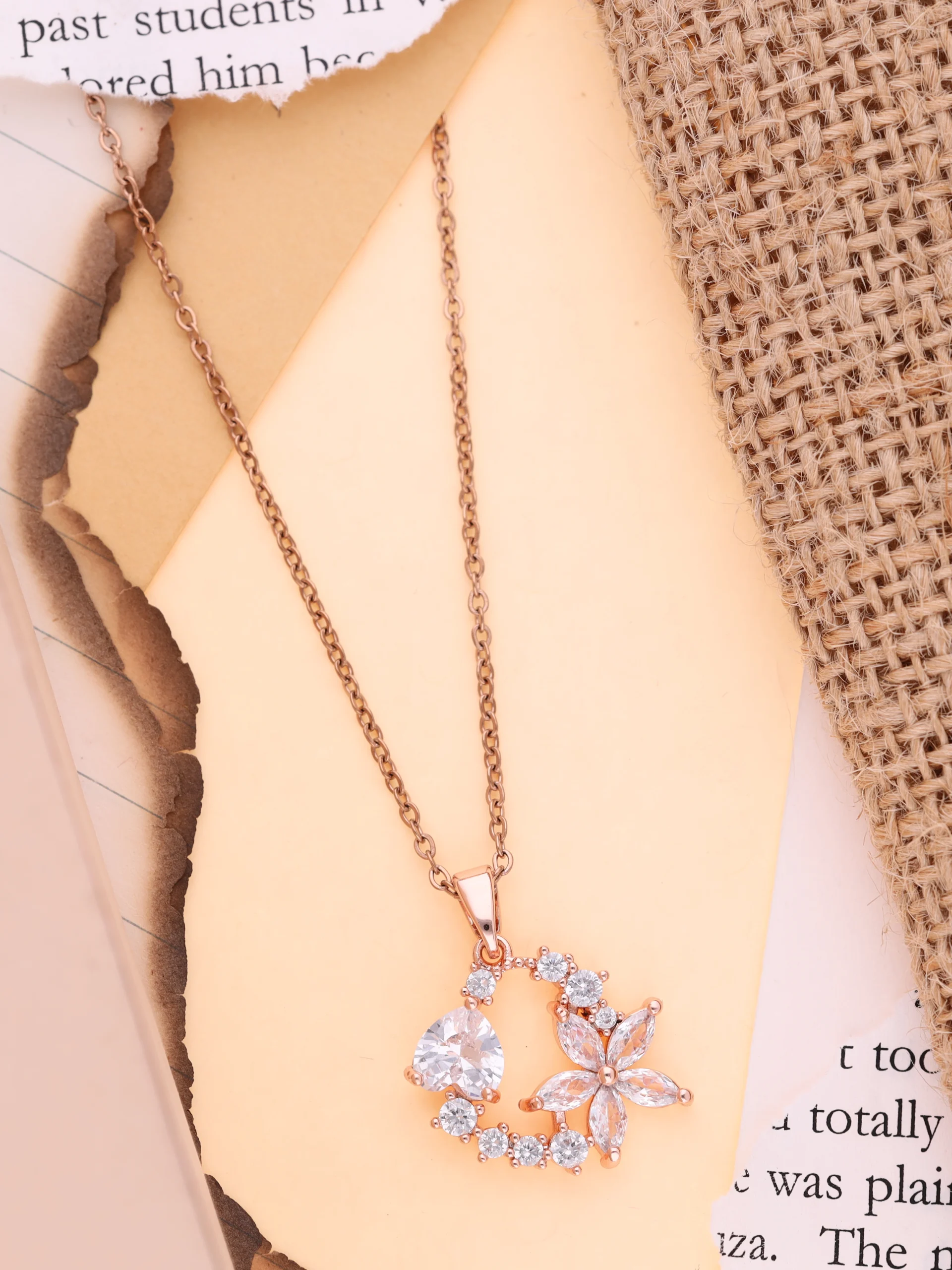 Rose Gold Modern Pendant