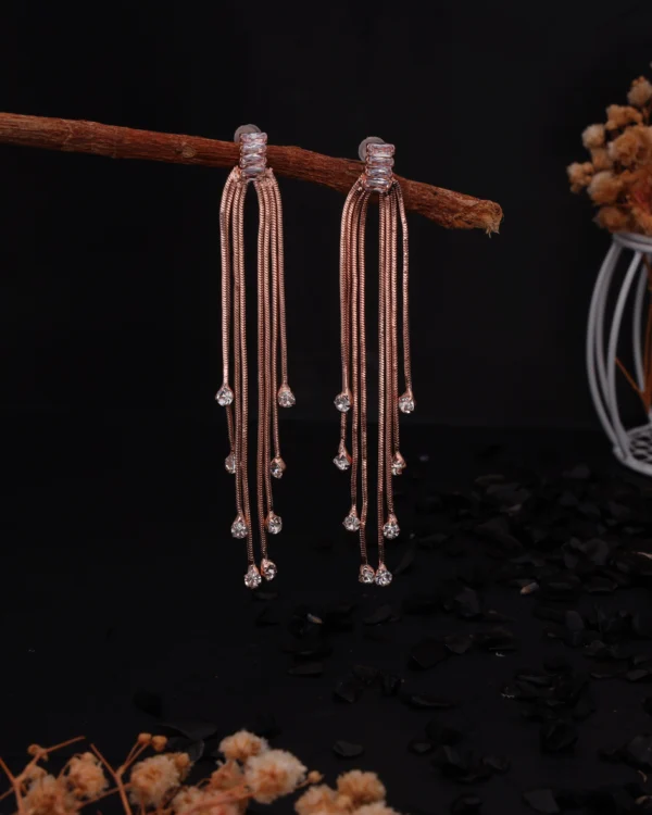 Timeless Rose Gold Fashion Earrings
