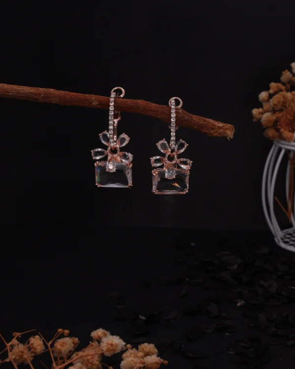 Luxury Rose Gold Drop Earrings