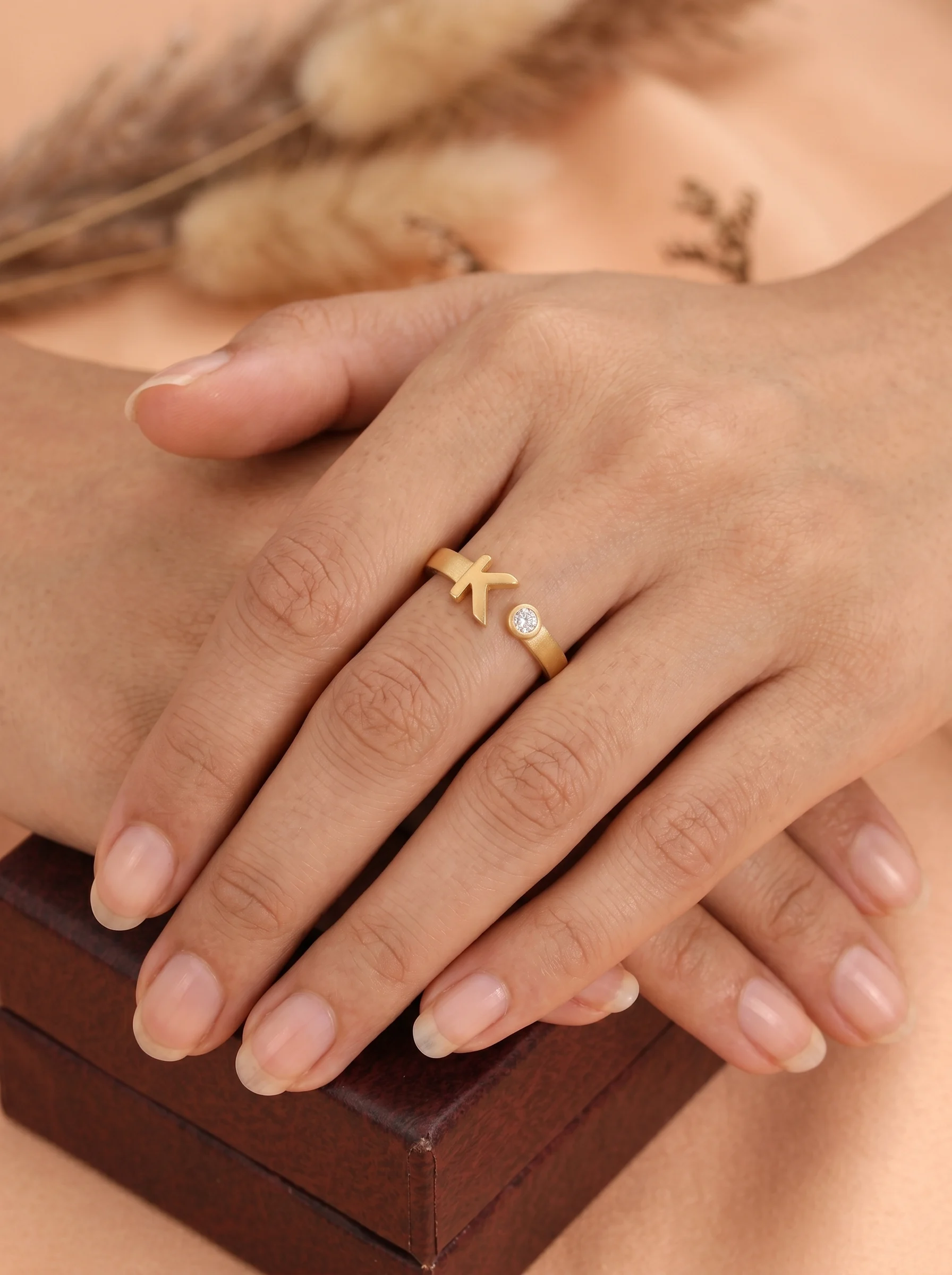 Golden Initial K Ring - Image 3