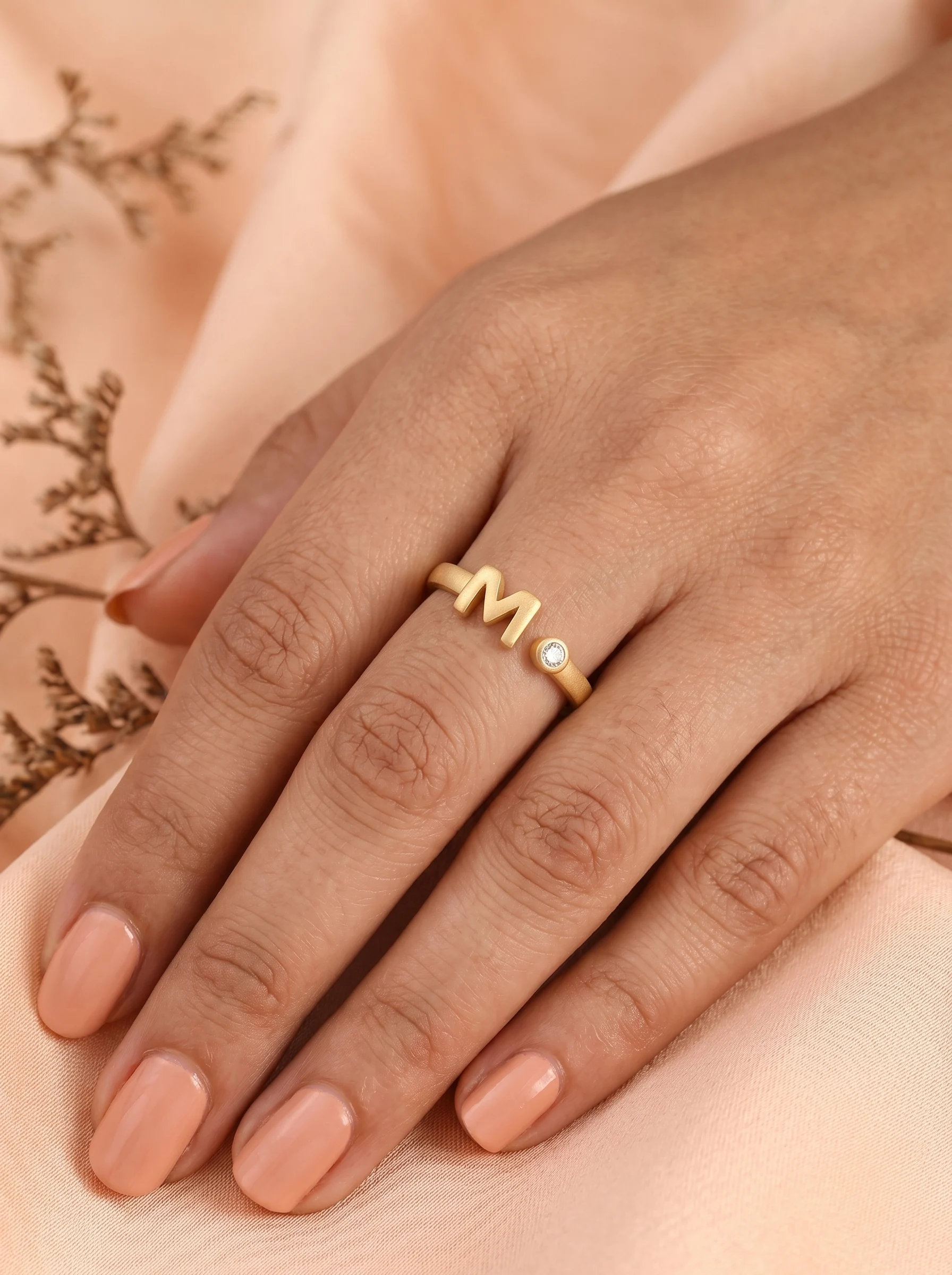 Golden Initial M Ring - Image 4