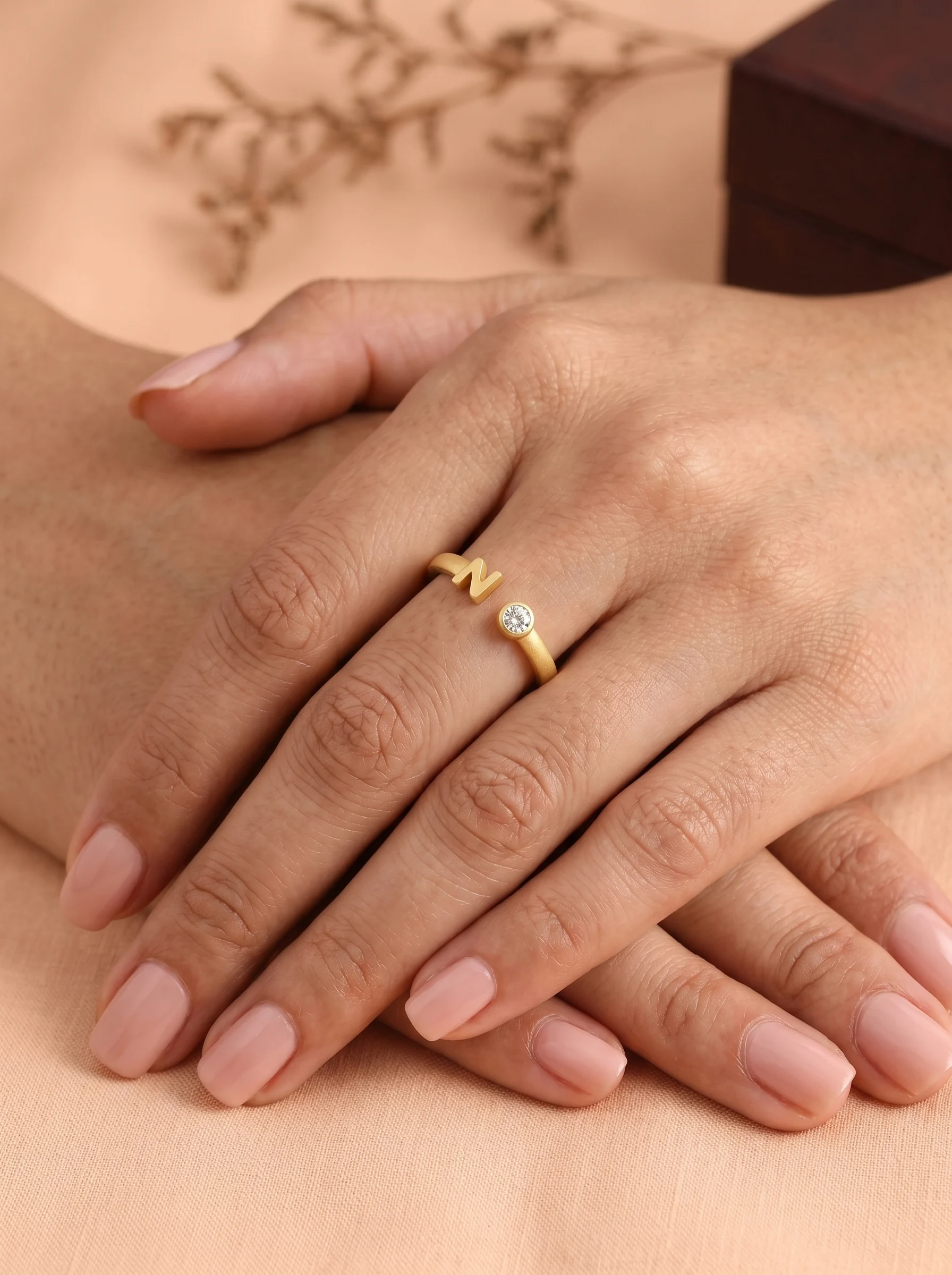 Golden Initial N Ring - Image 3