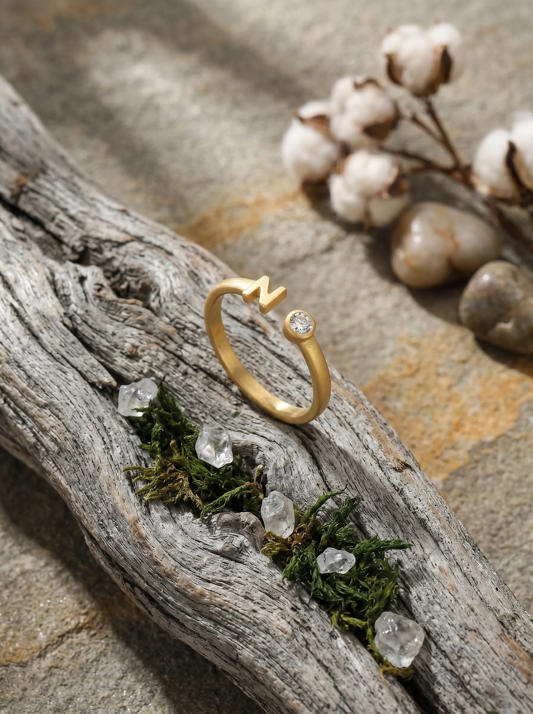 Golden Initial N Ring - Image 2