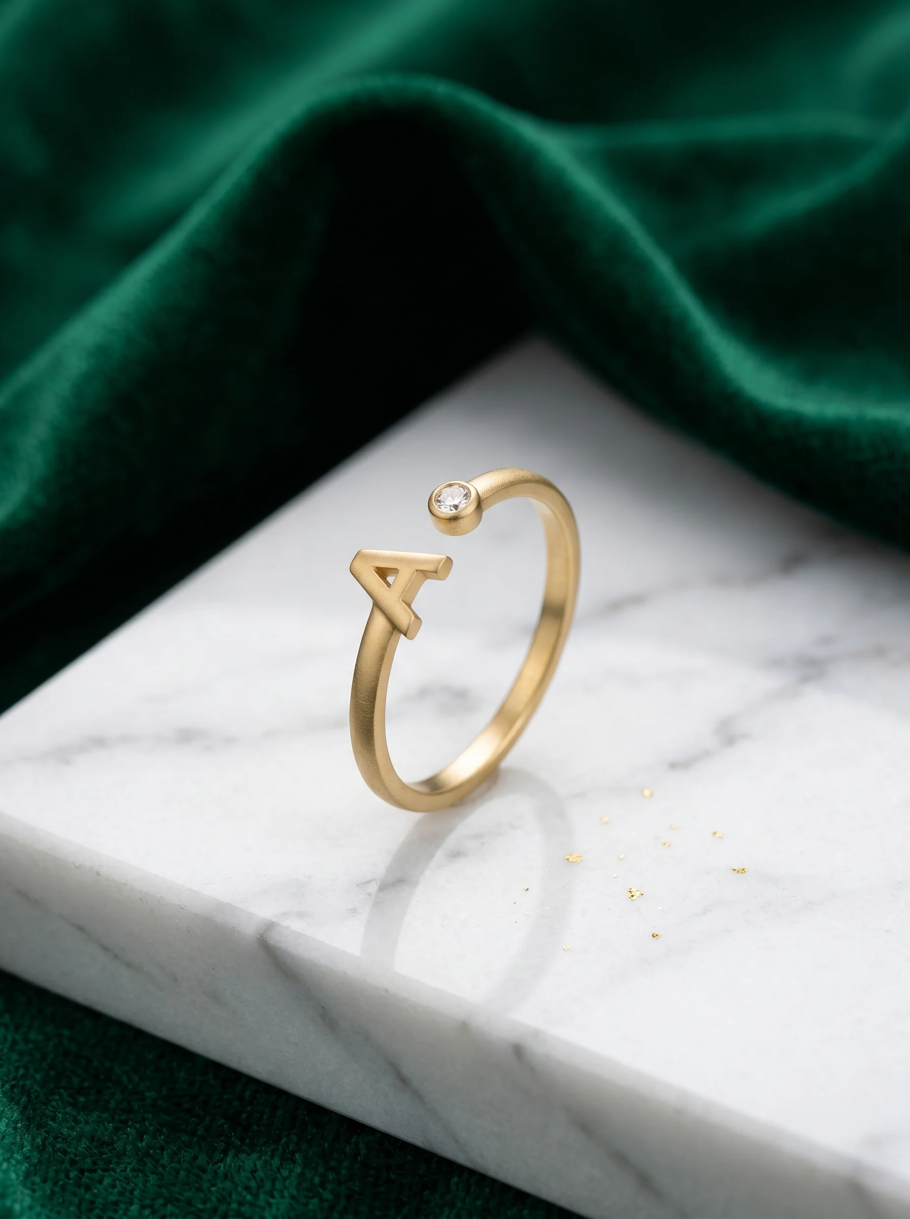 Golden Initial A Ring - Image 4