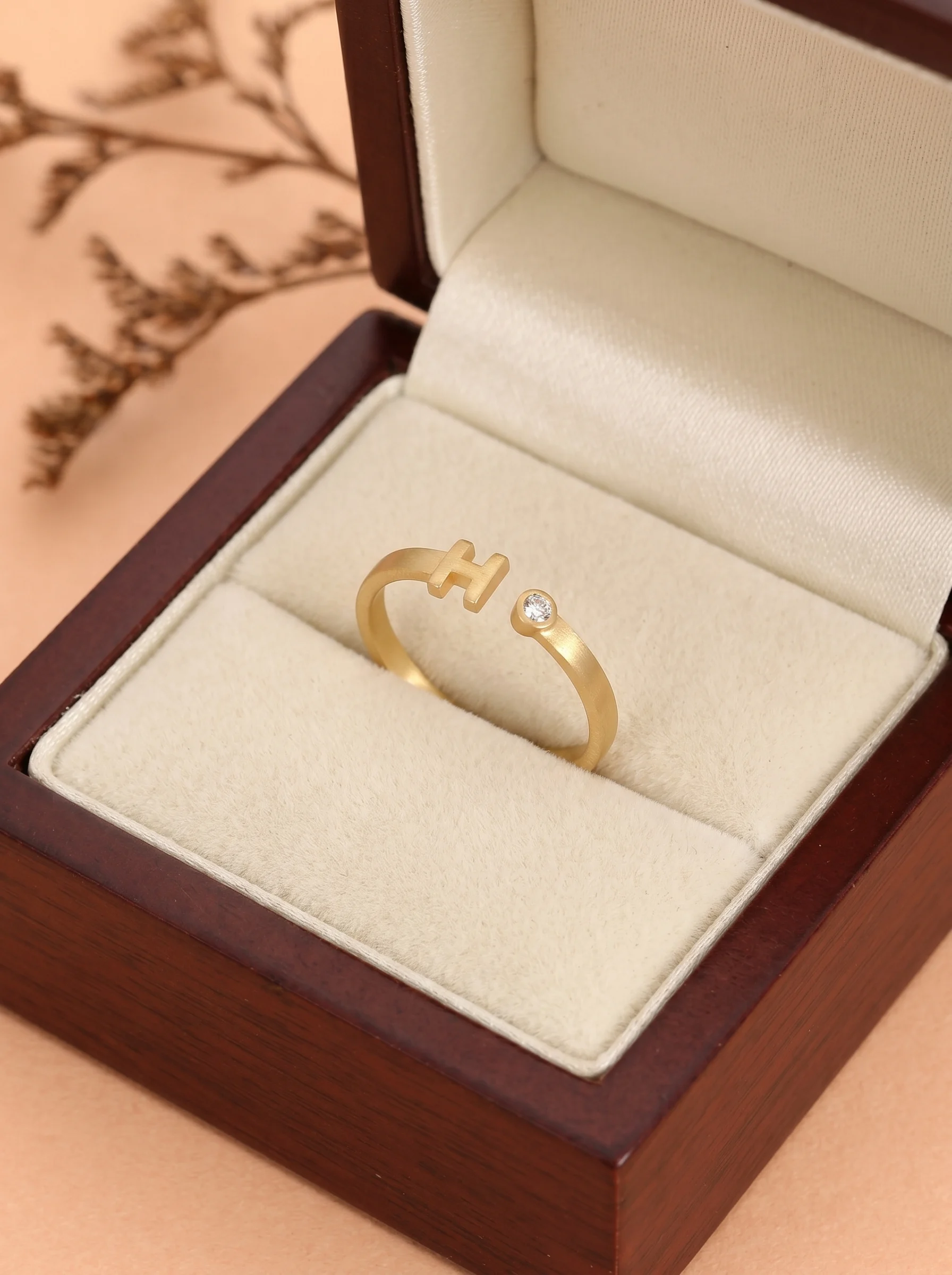 Golden Initial H Ring - Image 4