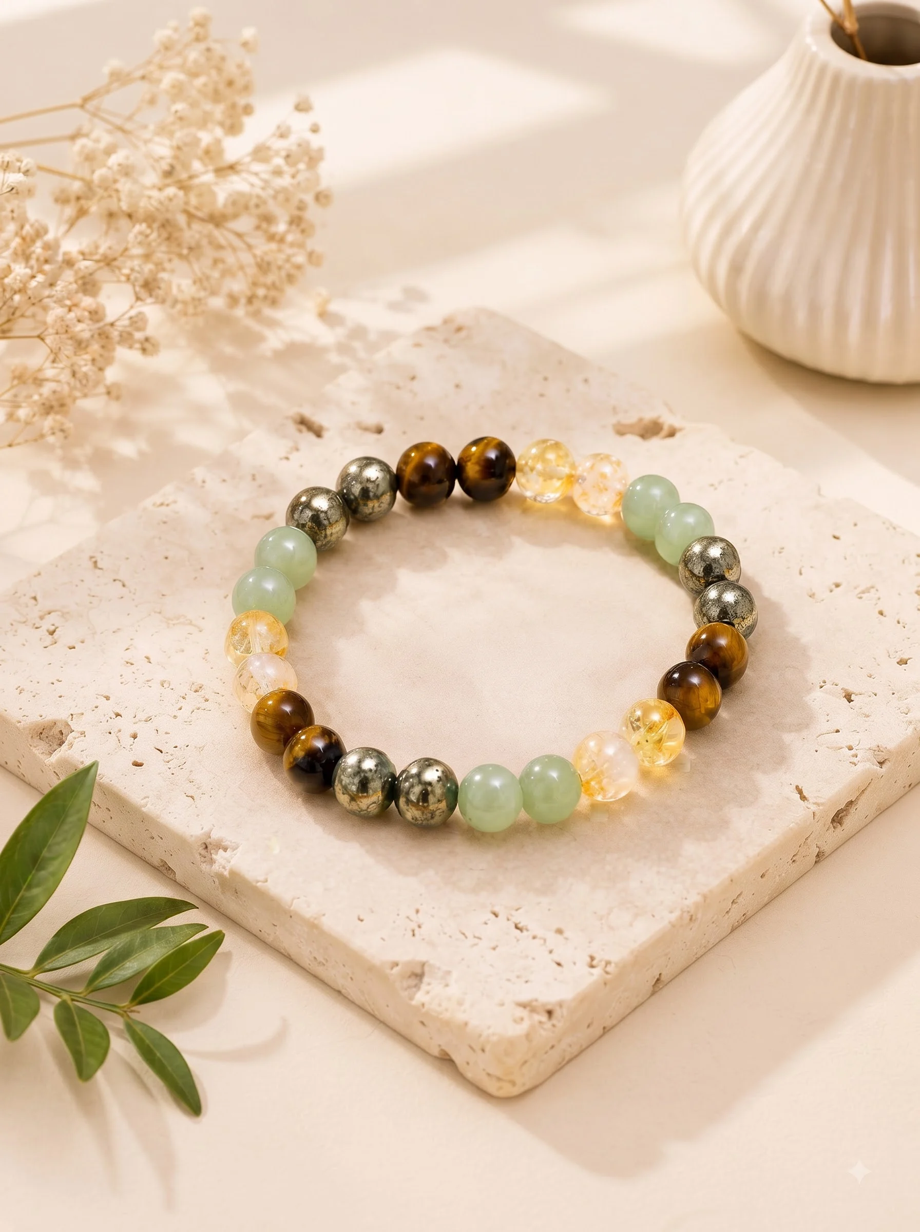 Positive Energy Natural Gemstone Beaded Bracelet