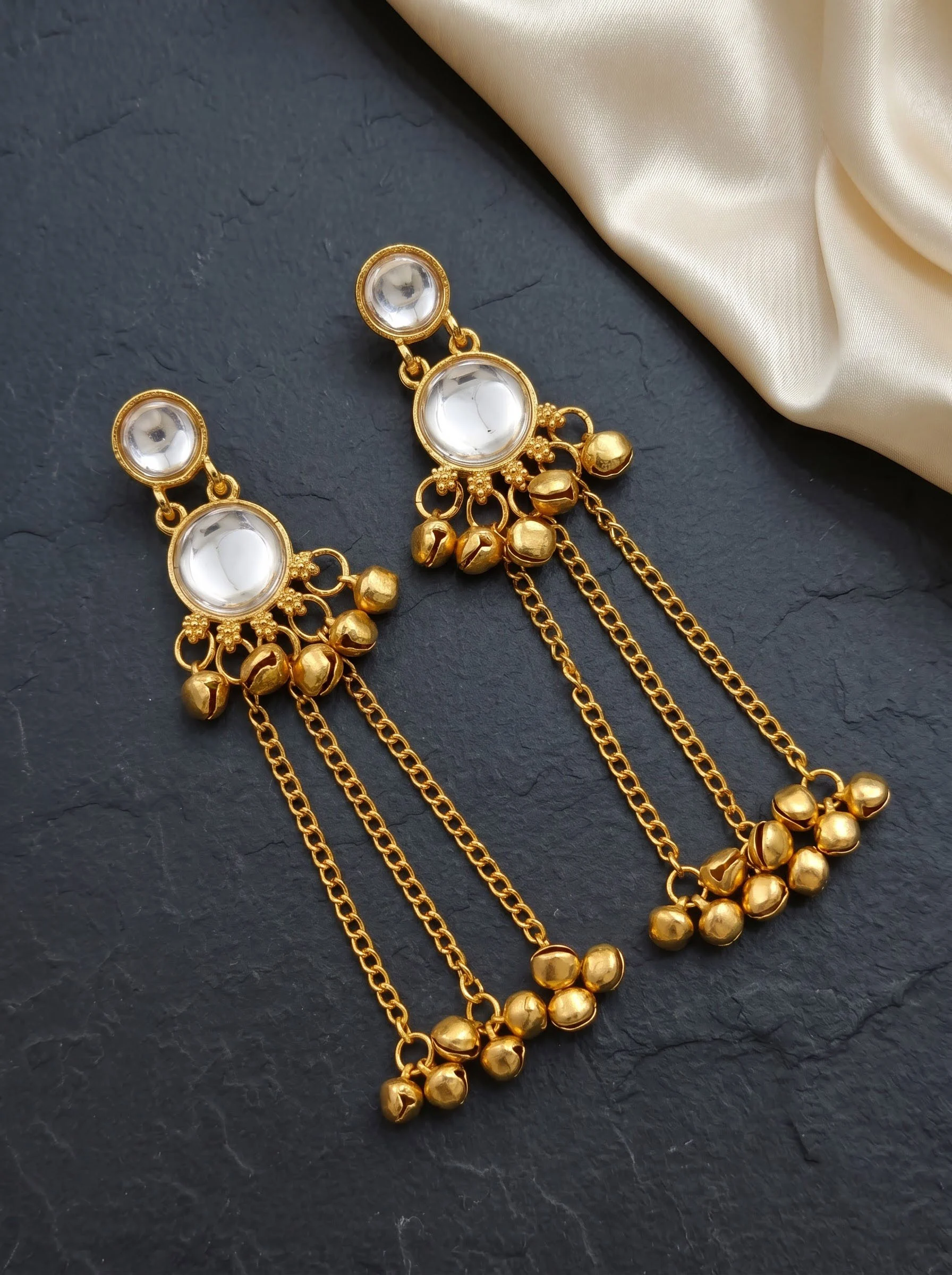 Kundan Tassel Earrings