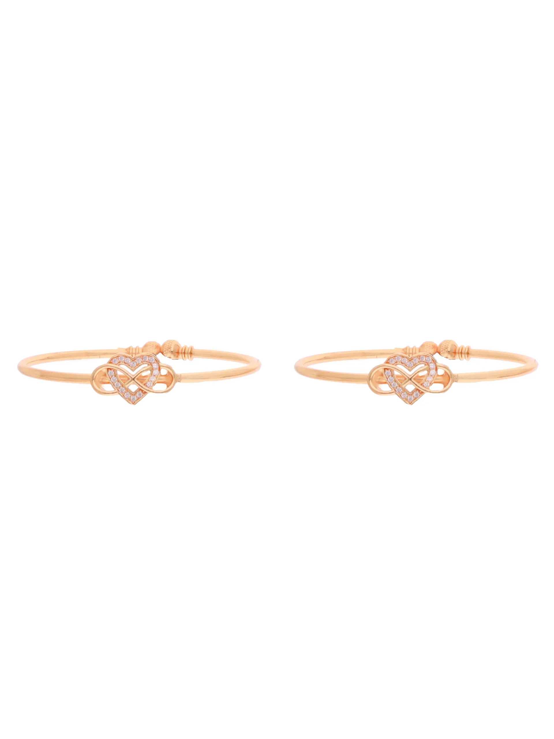 Golden Infinity Knot Bangle Pair - Image 7