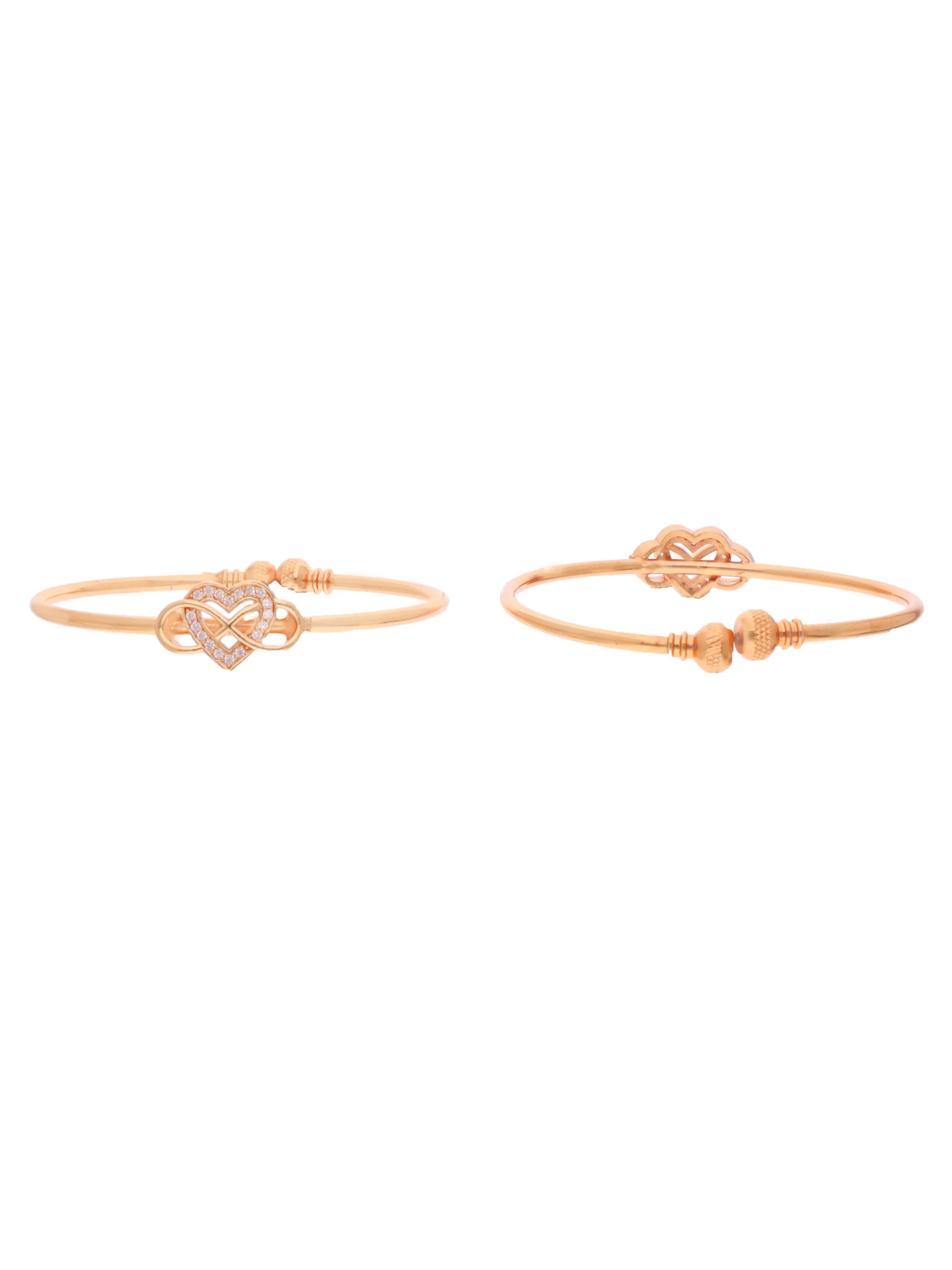 Golden Infinity Knot Bangle Pair - Image 6