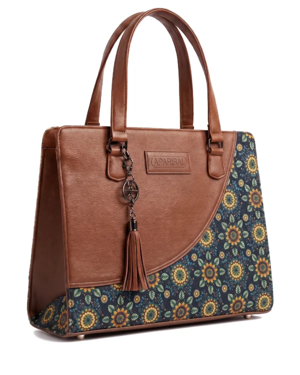 Sunflower Floral Print Tote Bag