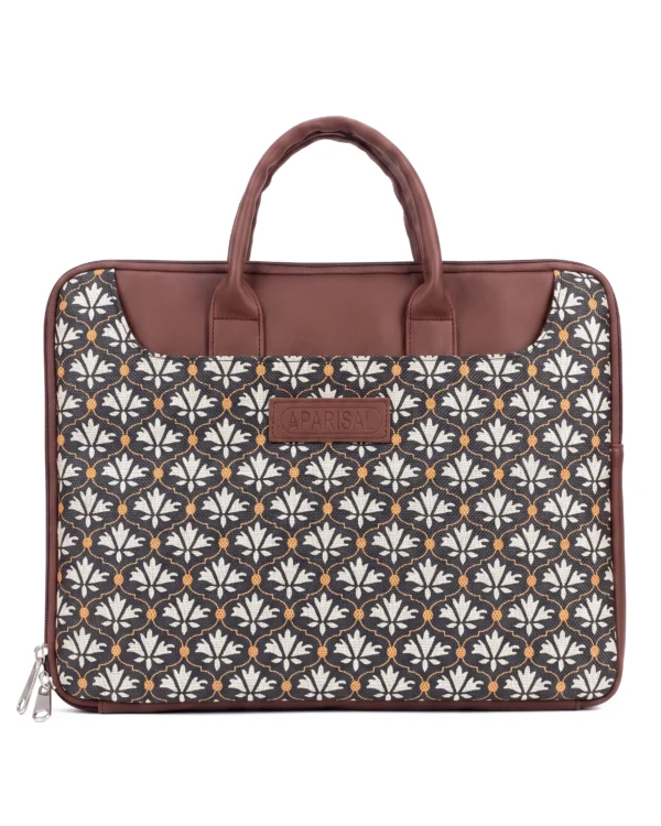 Dark Fan Print Laptop Bag