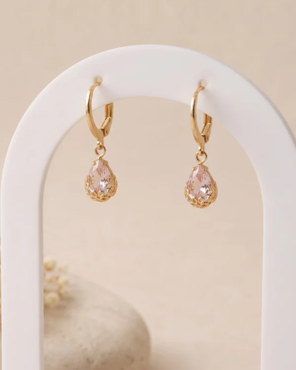 Soft Pink Crystal Earrings