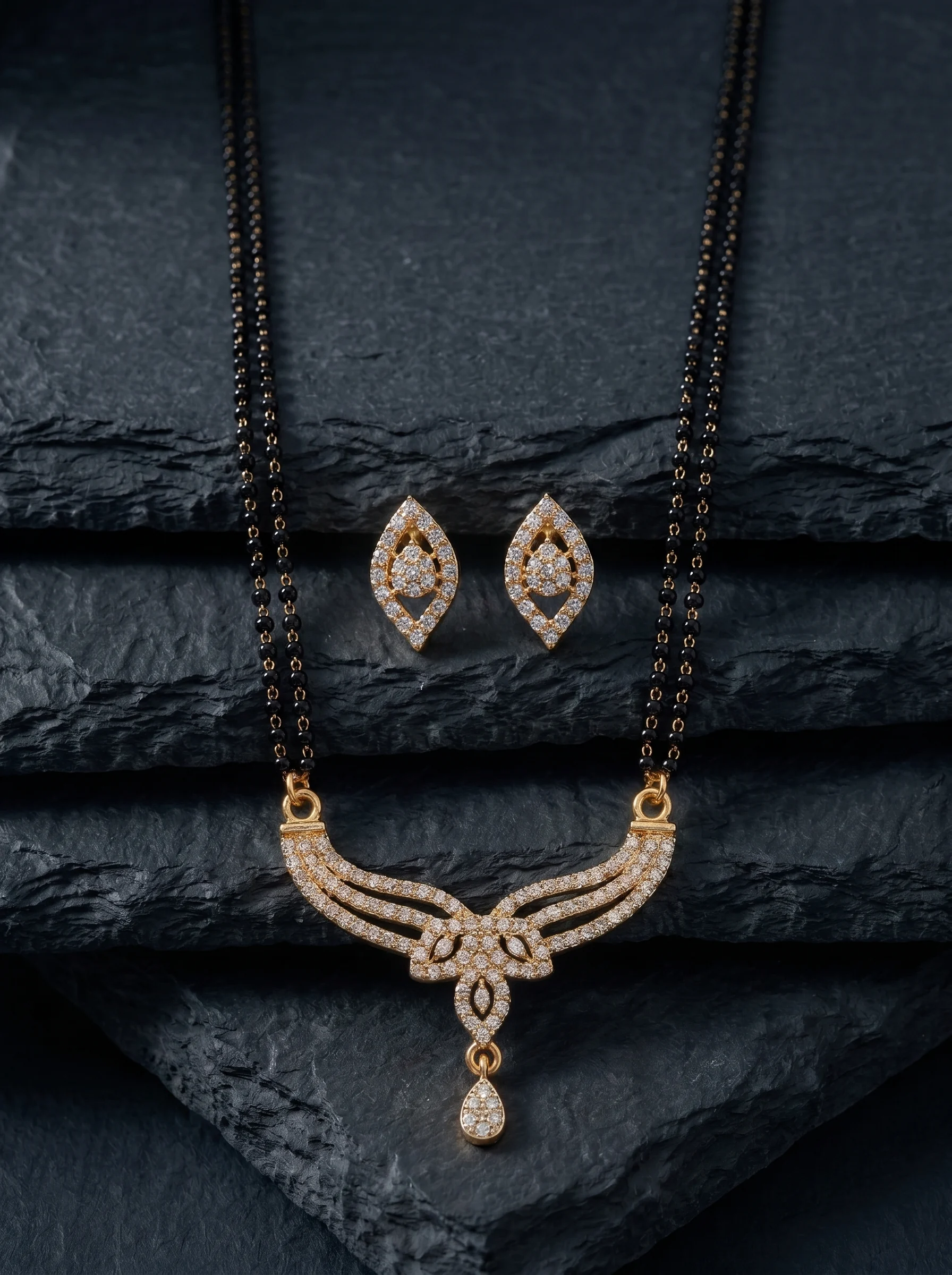 Golden Wing Bead Mangalsutra - Image 2