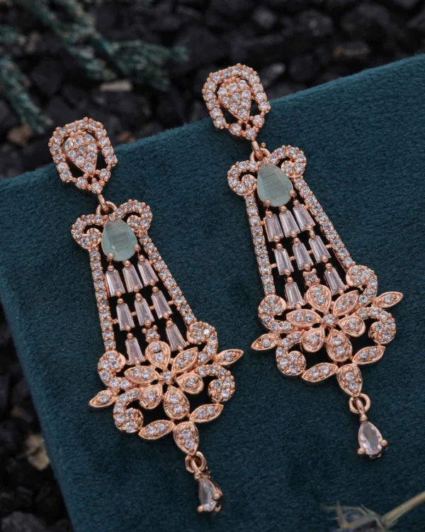 Rose Gold Mint Earrings