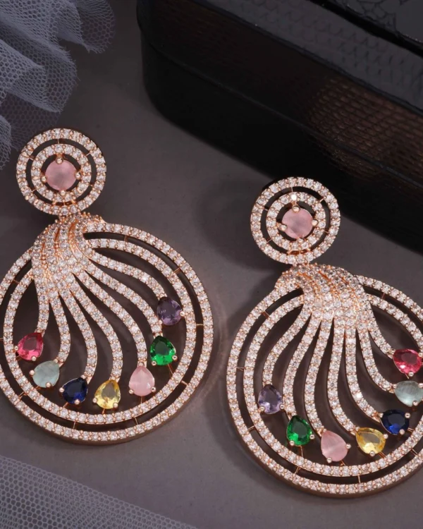 Rose Gold Multi Earrings