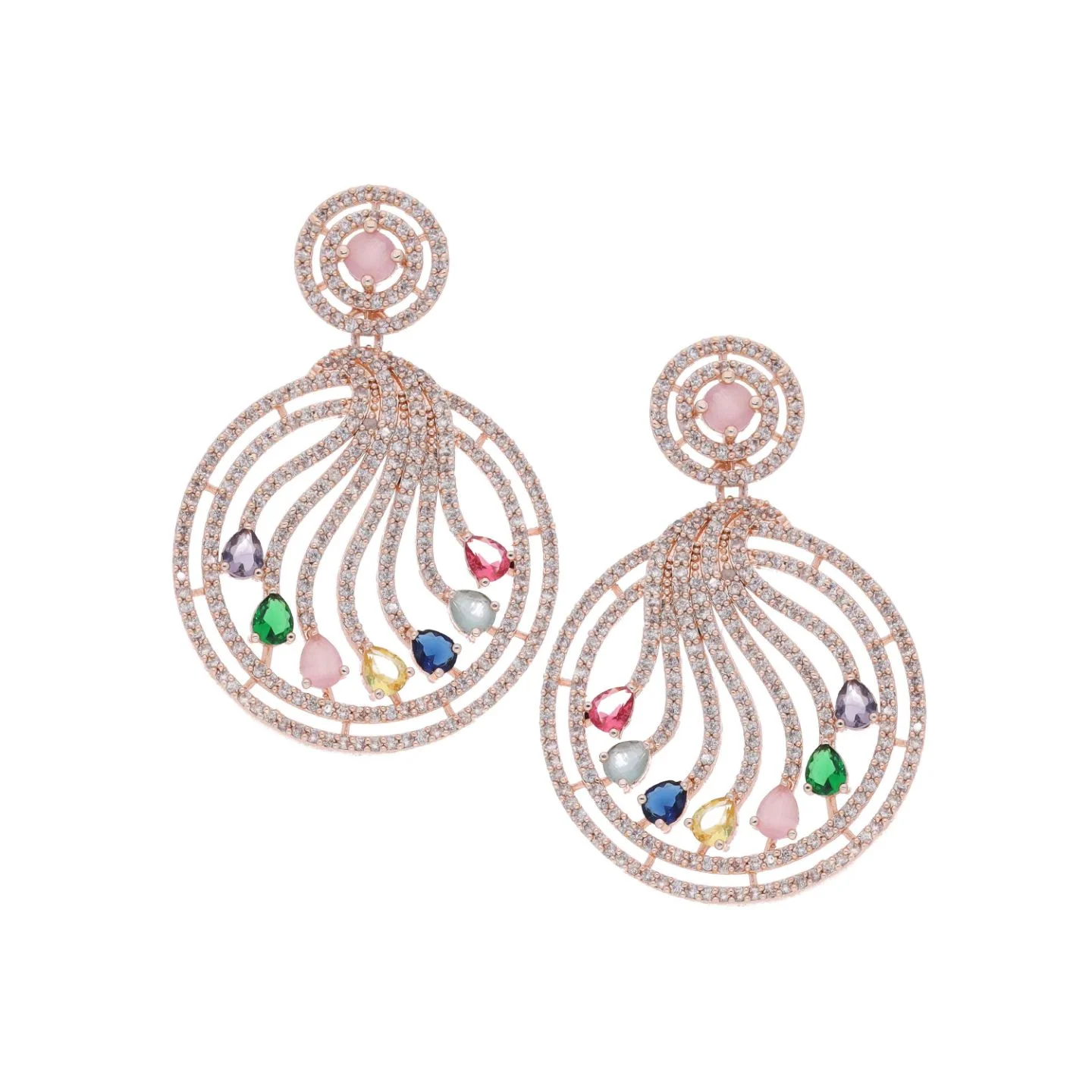 Rose Gold Multi Earrings - Image 3