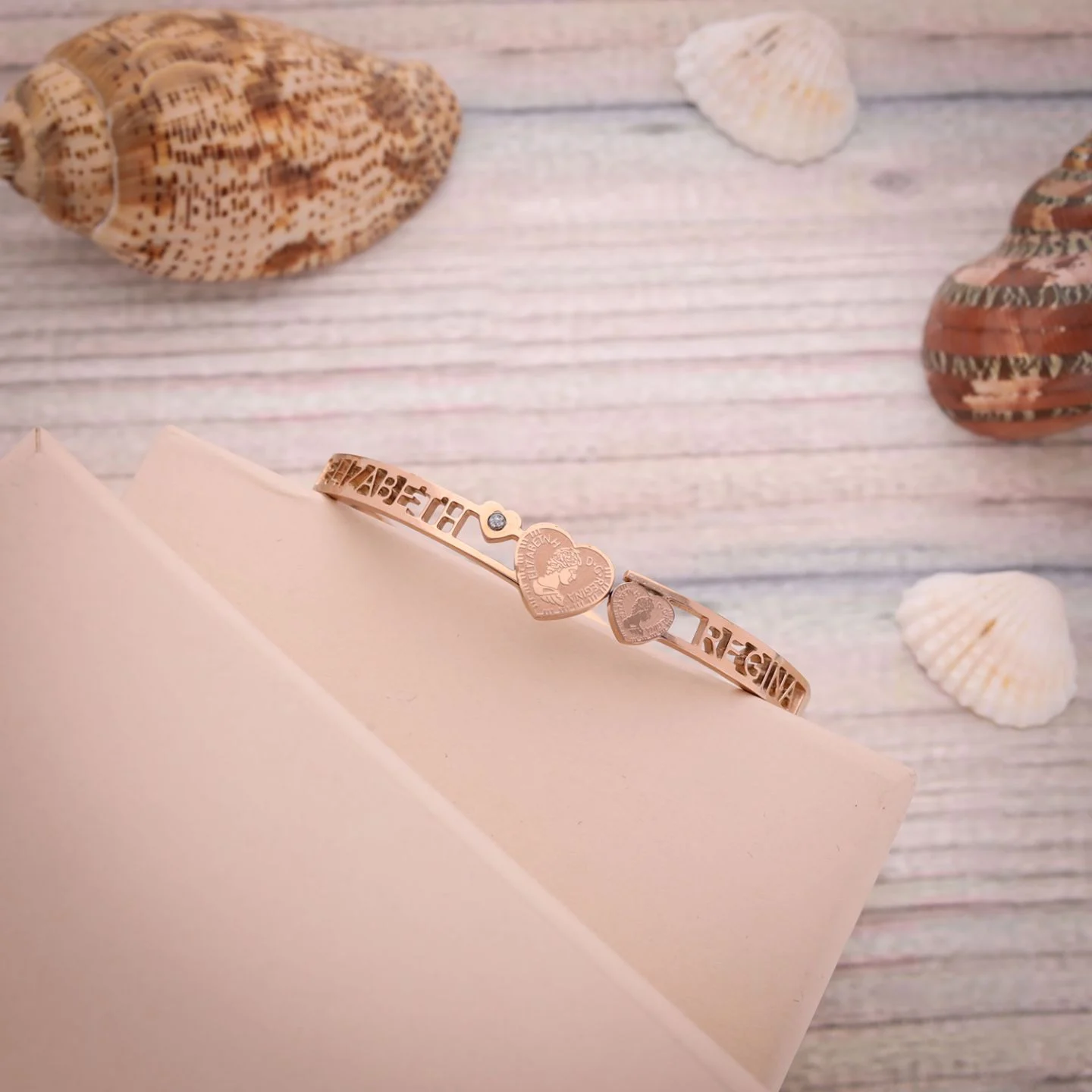 Heart Charm Gold Bracelet - Image 4