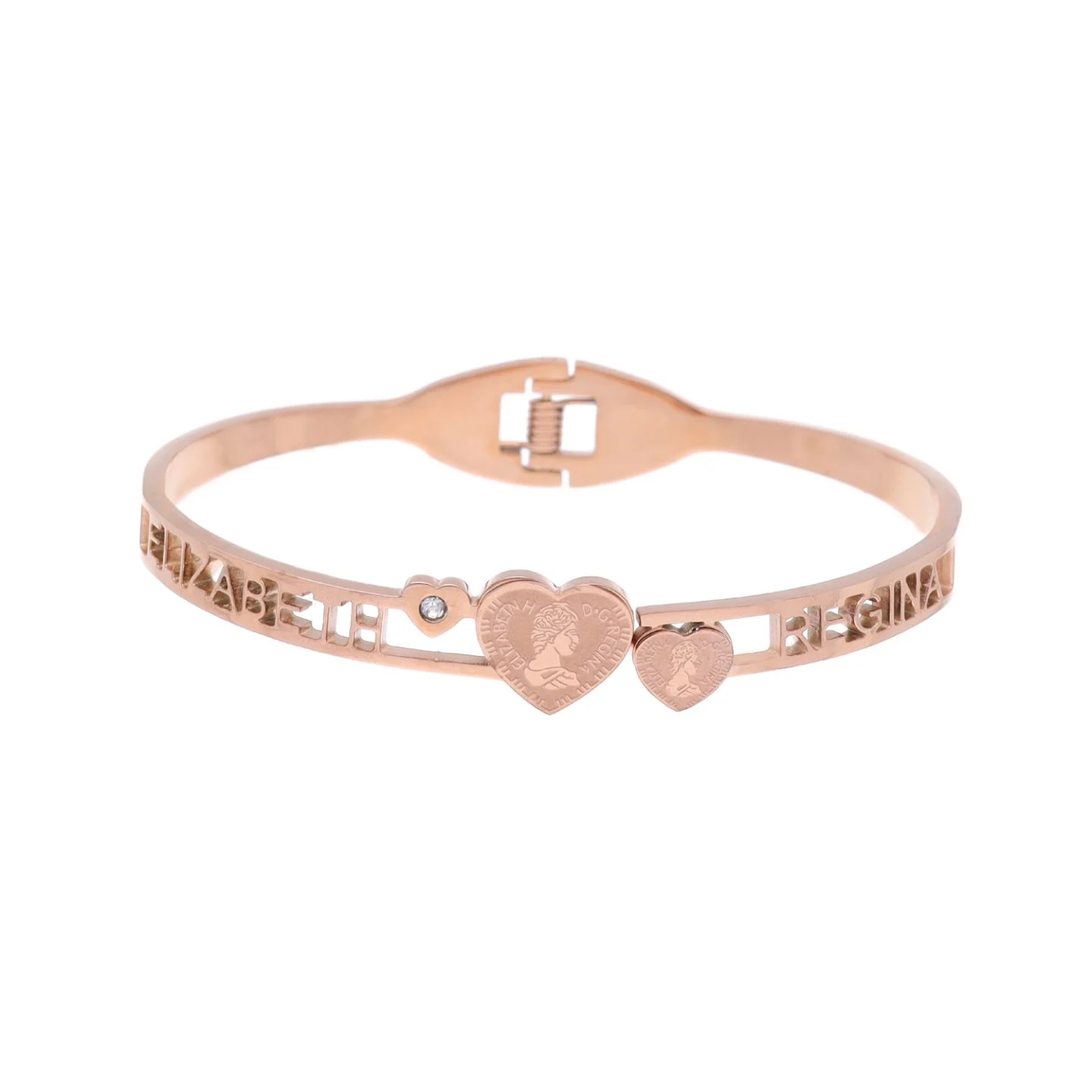 Heart Charm Gold Bracelet - Image 5