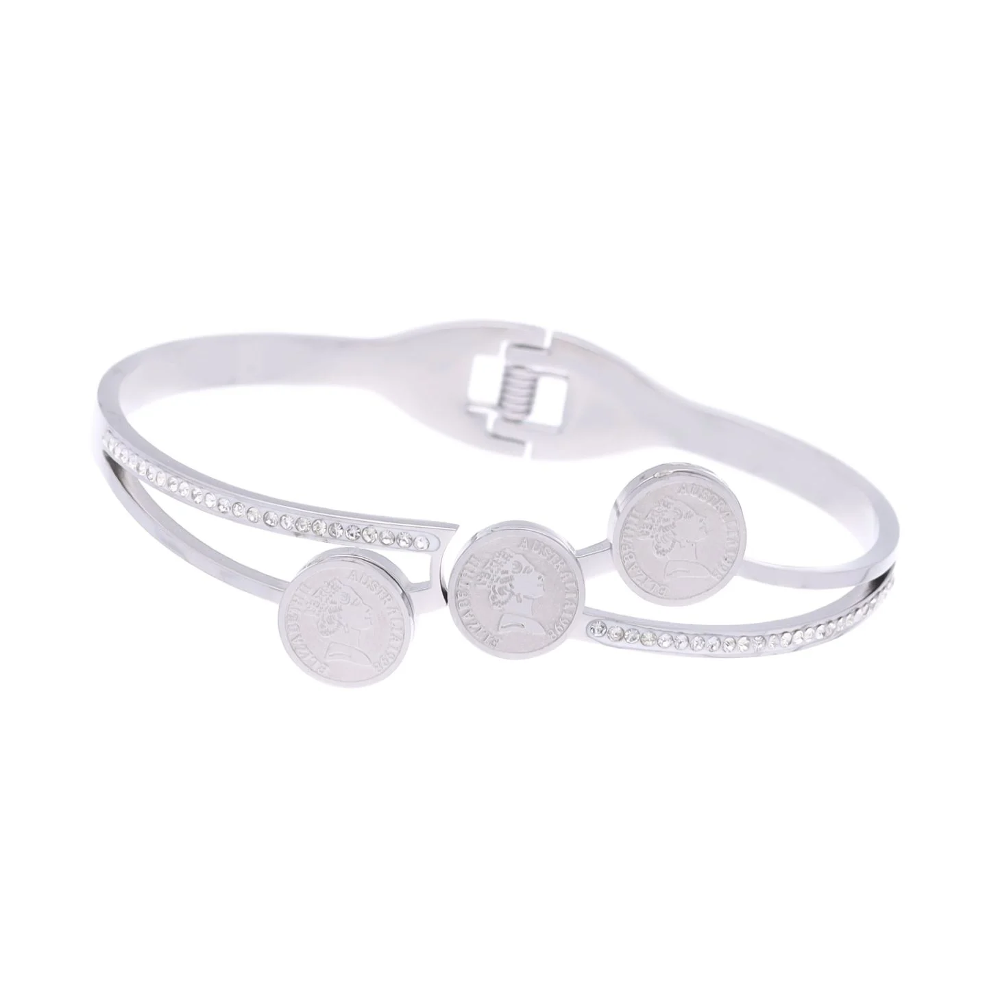 Round Charm Silver Bracelet - Image 6