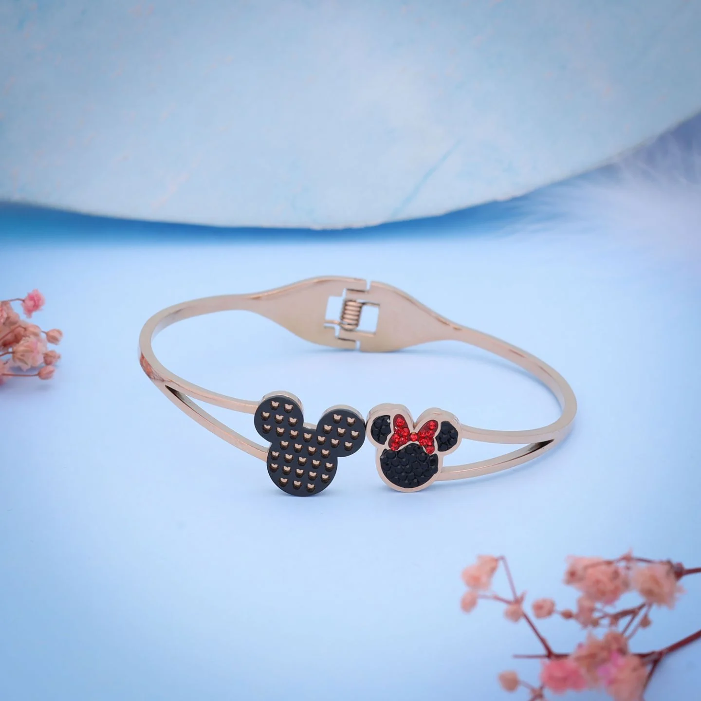 Mickey Heart Gold Bracelet - Image 2
