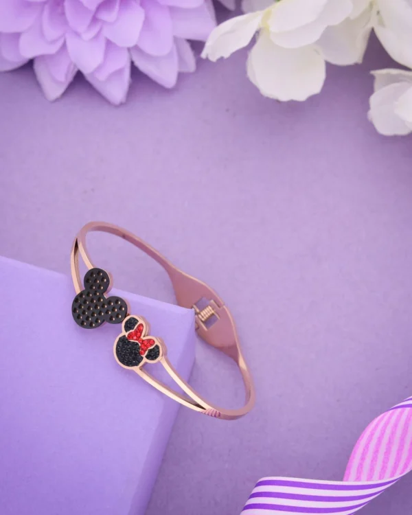 Mickey Heart Gold Bracelet
