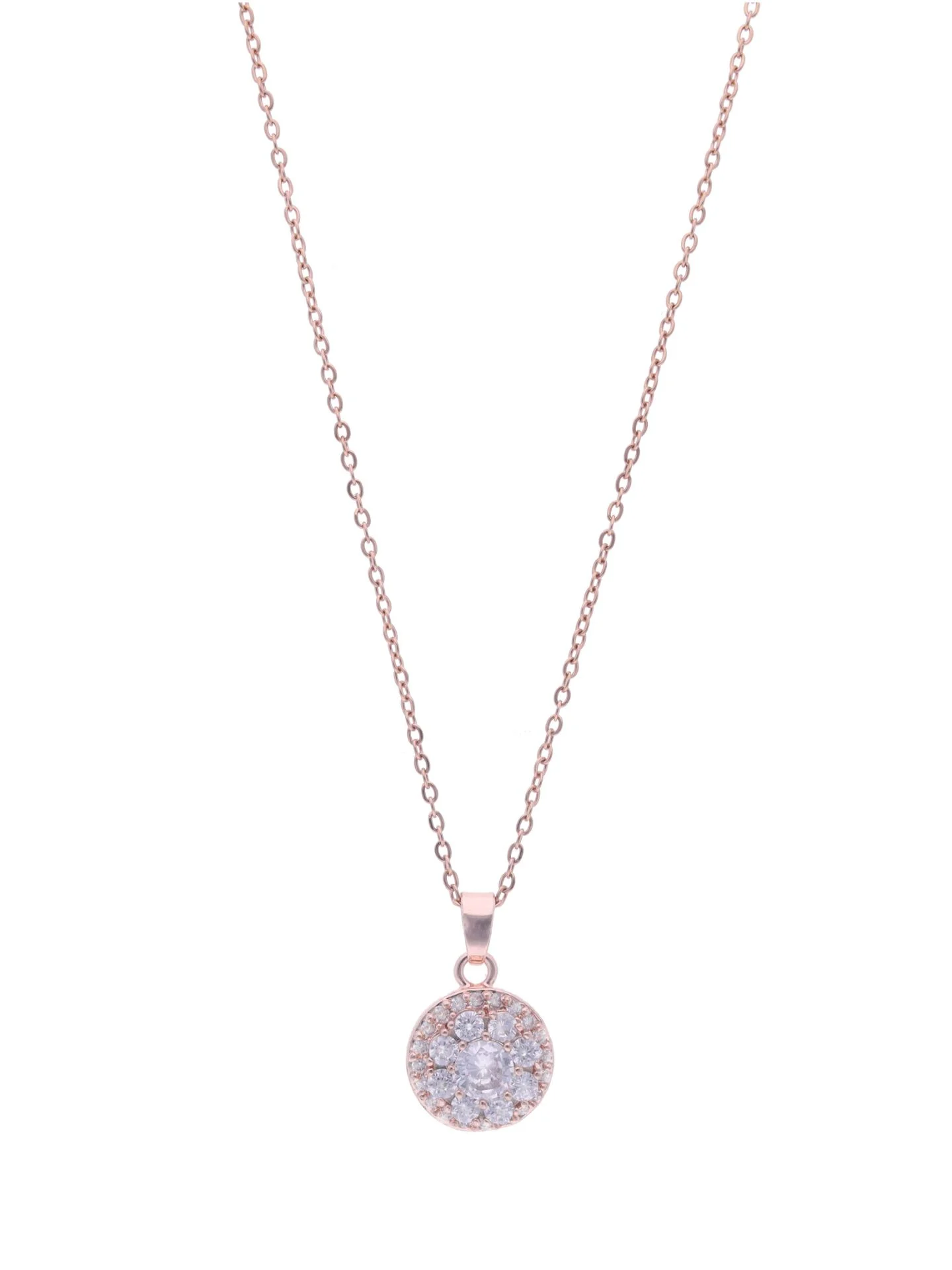 Rose Gold Floral Pendant Necklace - Image 3