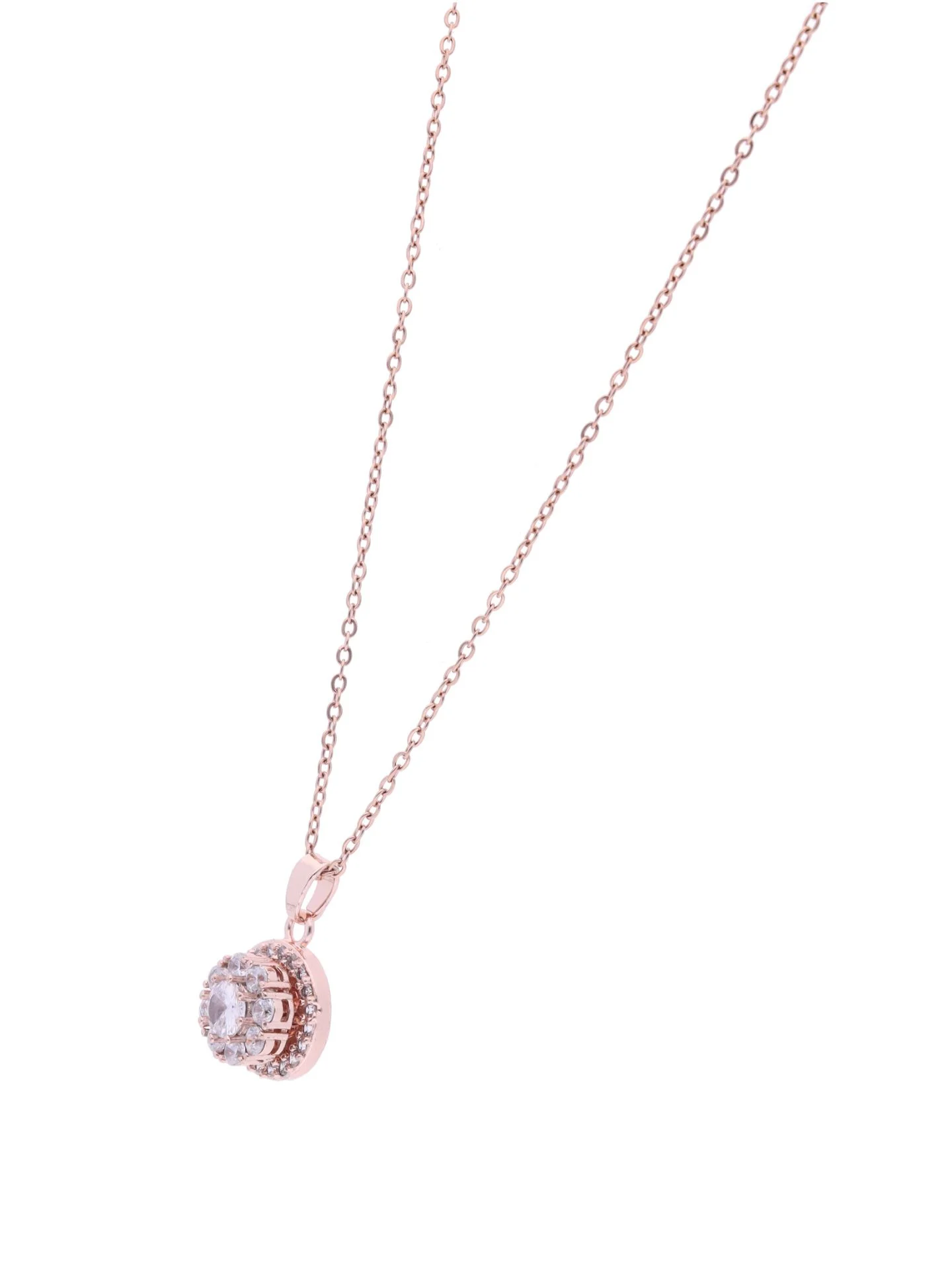 Rose Gold Floral Pendant Necklace - Image 4