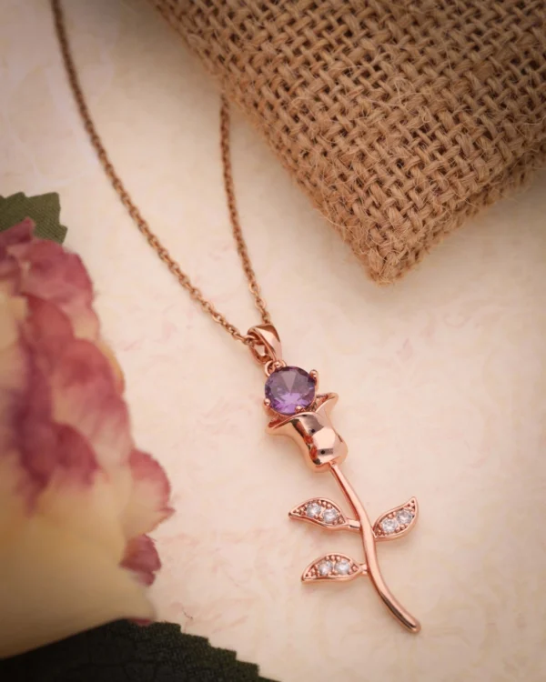 Rose Gold Flower Pendant