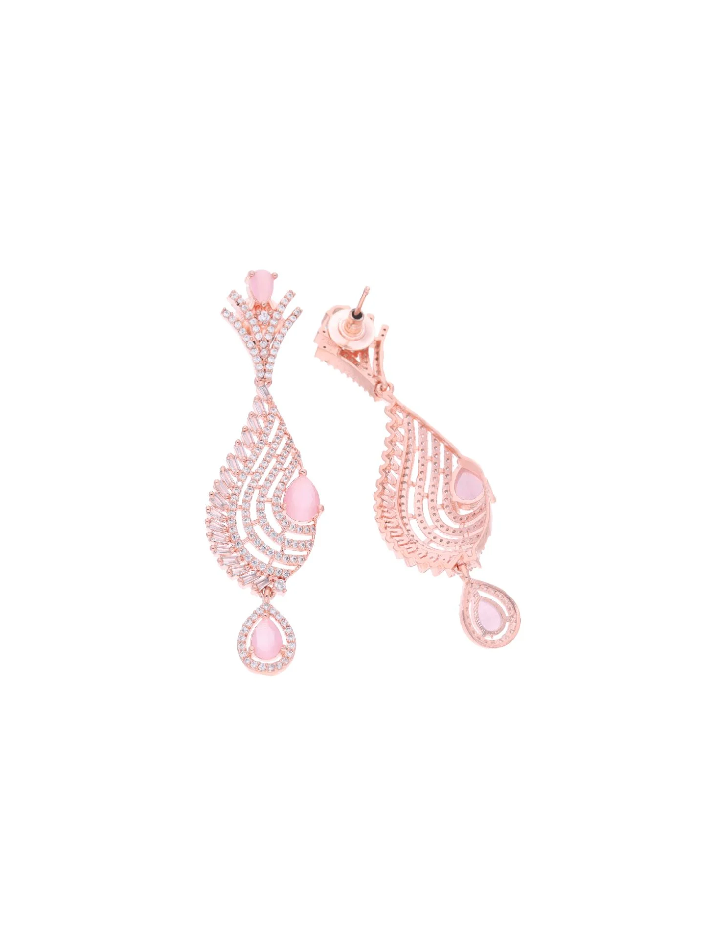 Rose Gold Paisley Earrings - Image 3