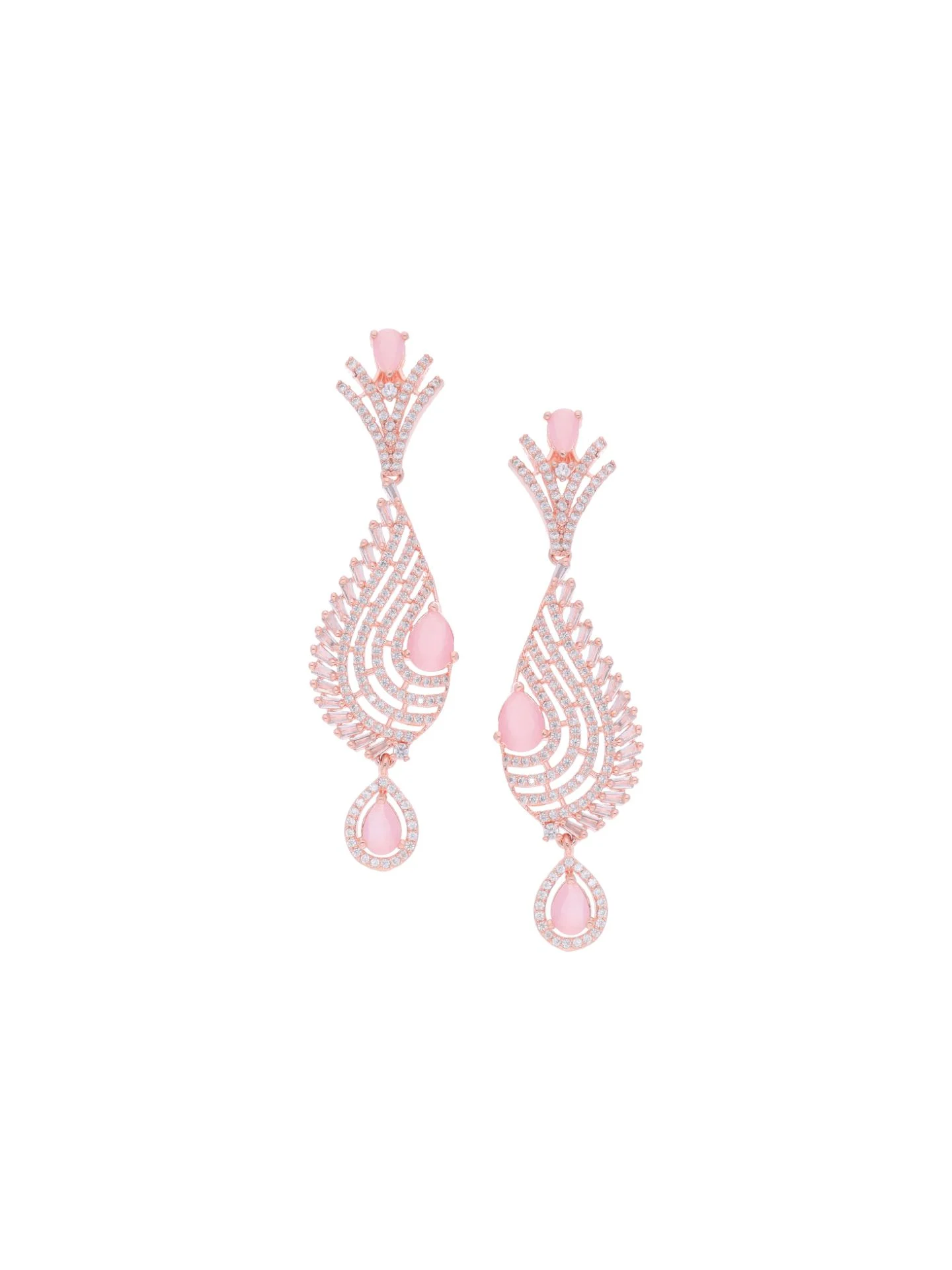 Rose Gold Paisley Earrings - Image 4