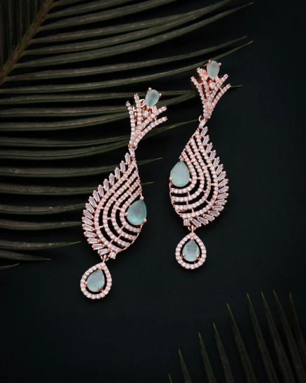 Rose Gold Mint Earrings