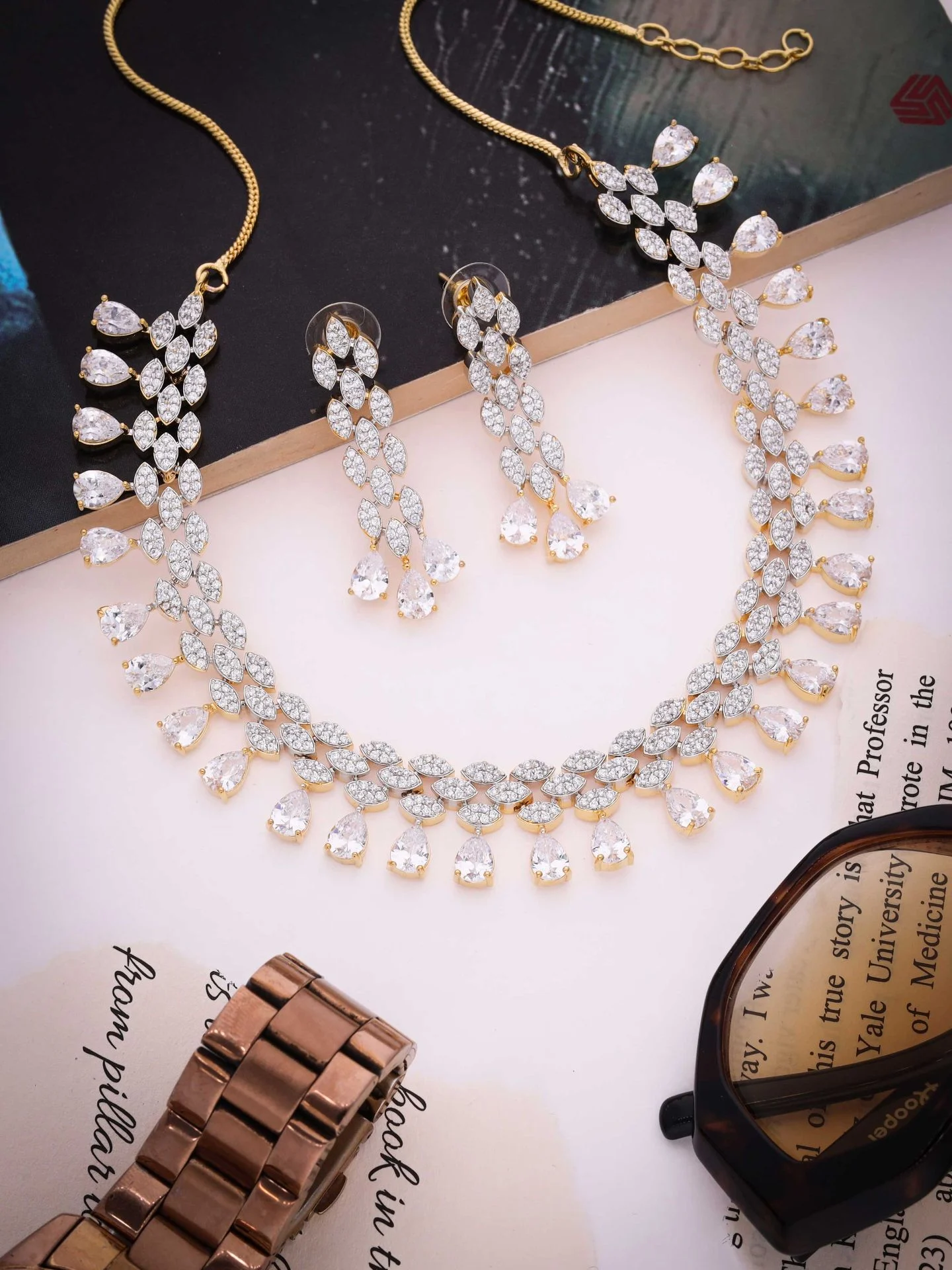 Radiant Diamond Necklace Set - Image 3