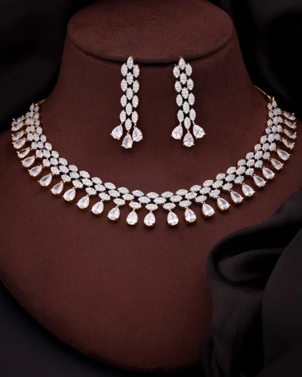 Radiant Diamond Necklace Set