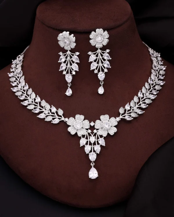 Floral Cascade Necklace Set