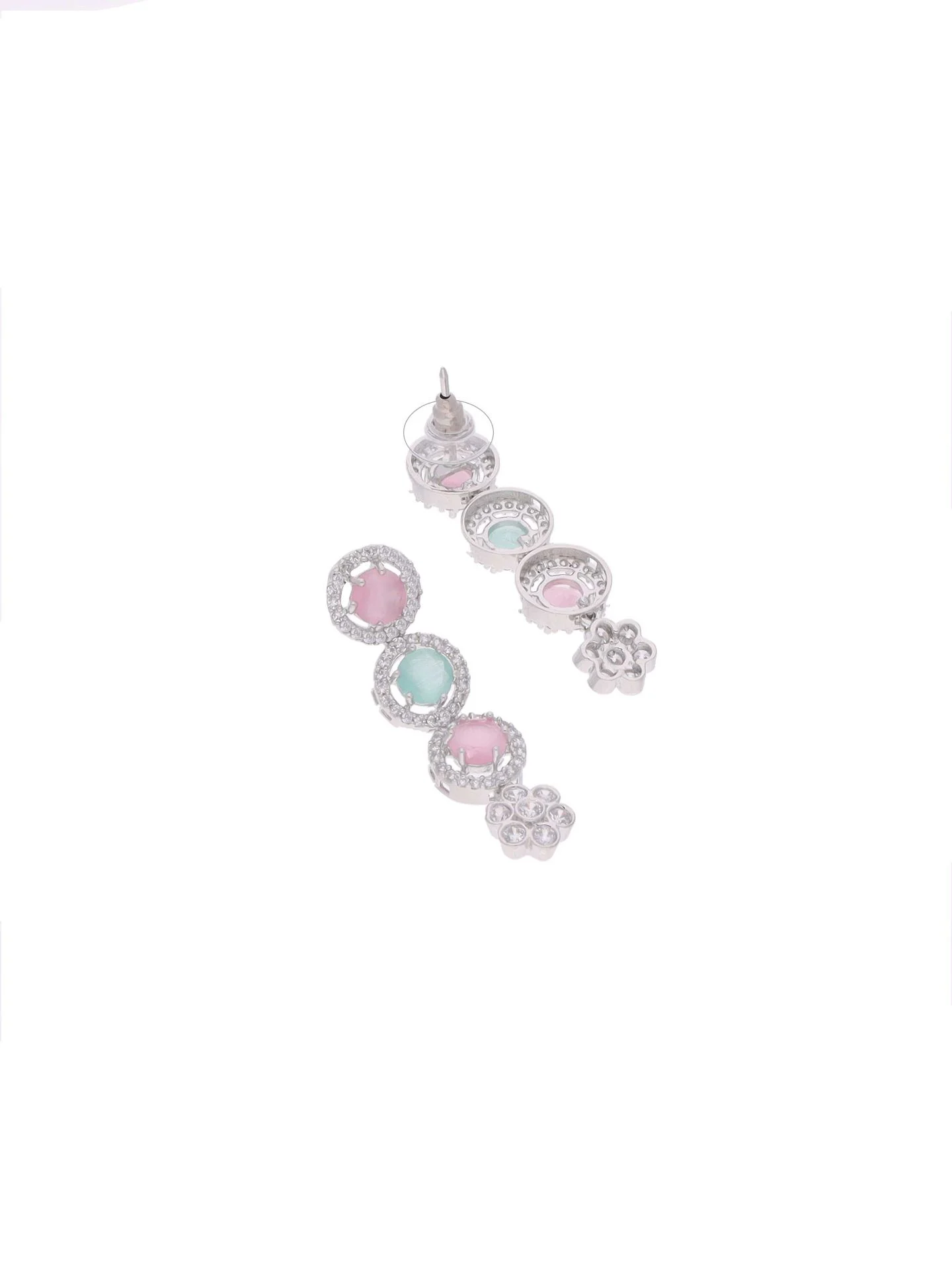 Pink & Mint Floral Necklace Set - Image 5