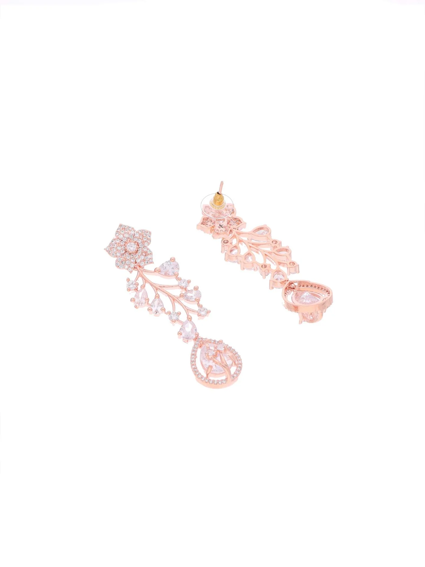 Rose Gold Floral Necklace Set - Image 5