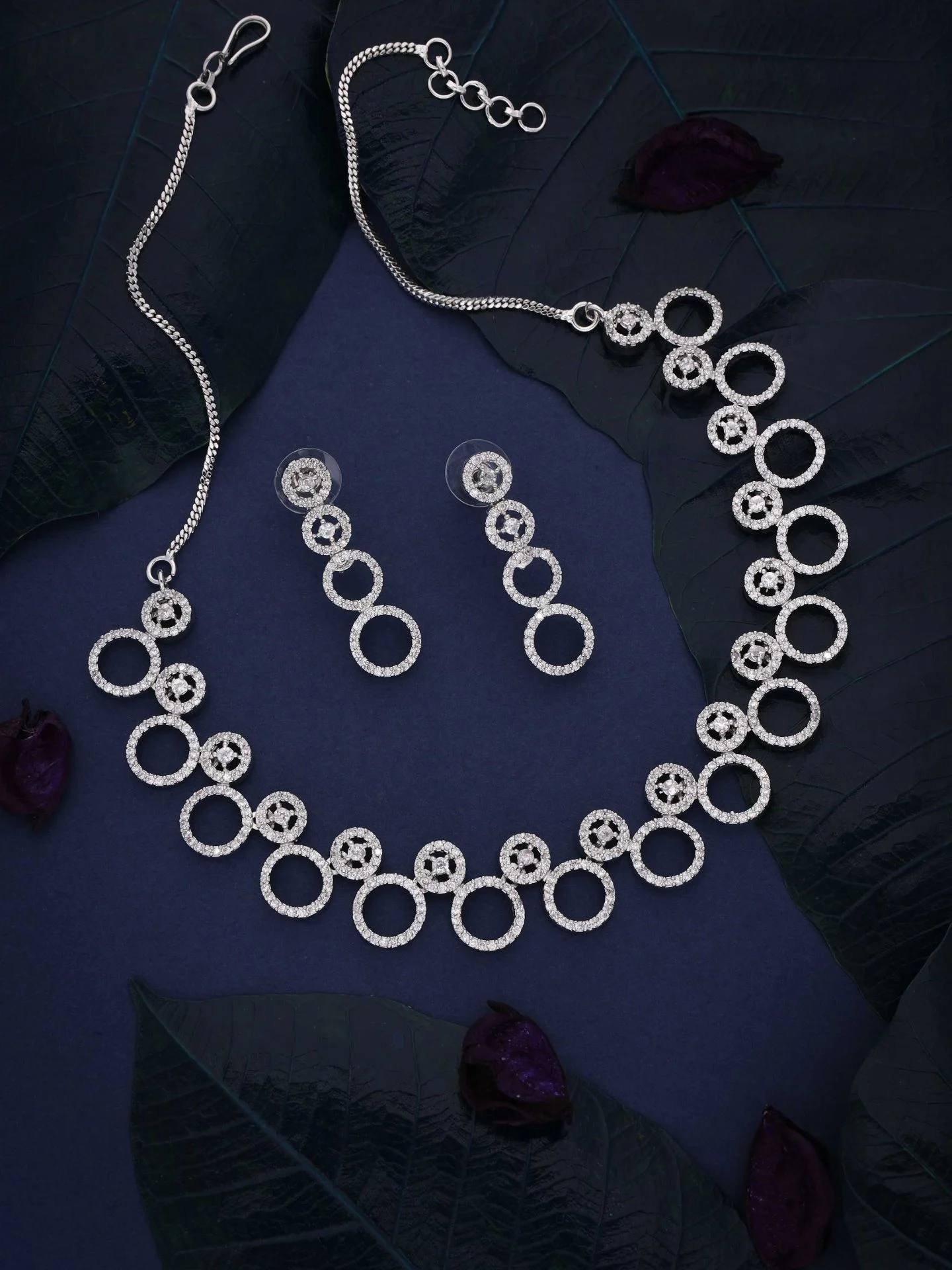 Elegant Circle Link Necklace Set - Image 3