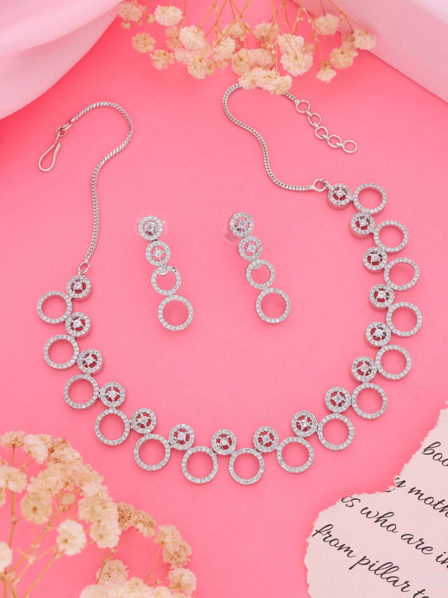 Elegant Circle Link Necklace Set - Image 2