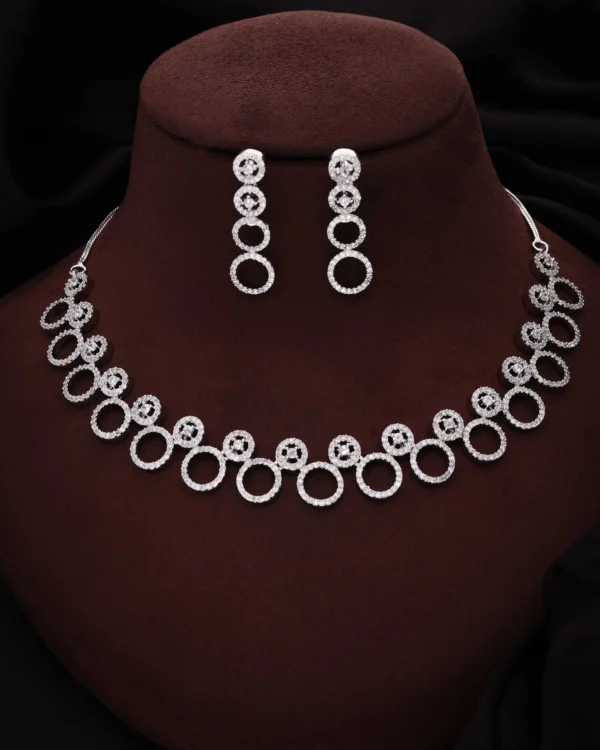 Elegant Circle Link Necklace Set